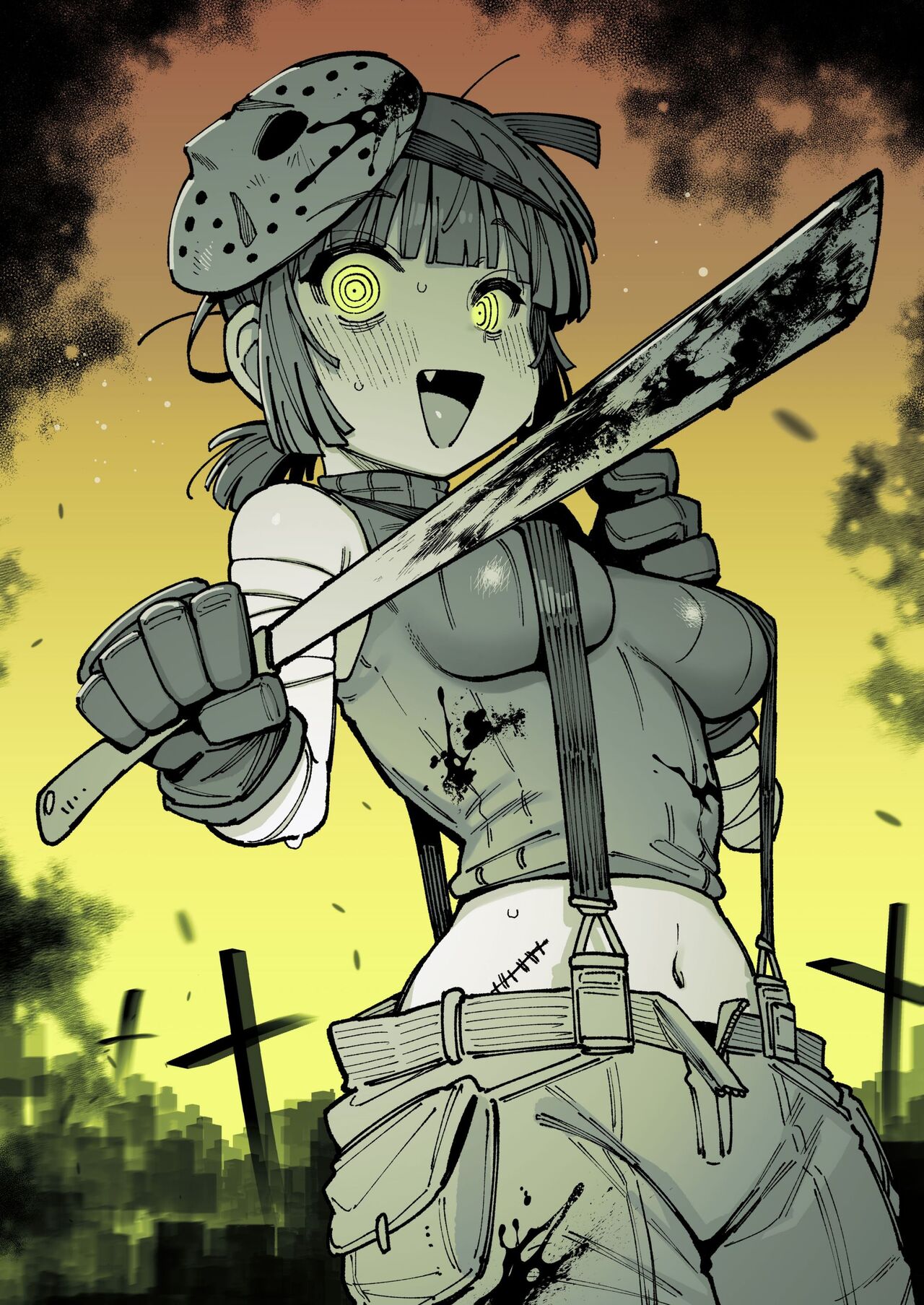 [Hoshoku Shoujo (Karasu Chan)] Ie ga Shike Sugite Haete Kita Genkaku Yuuhatsu Kinoko wo Gosyoku Shite Hatsujyou Shita Ato no Are ya Kore [Chinese] [Digital] Bildnummer 58