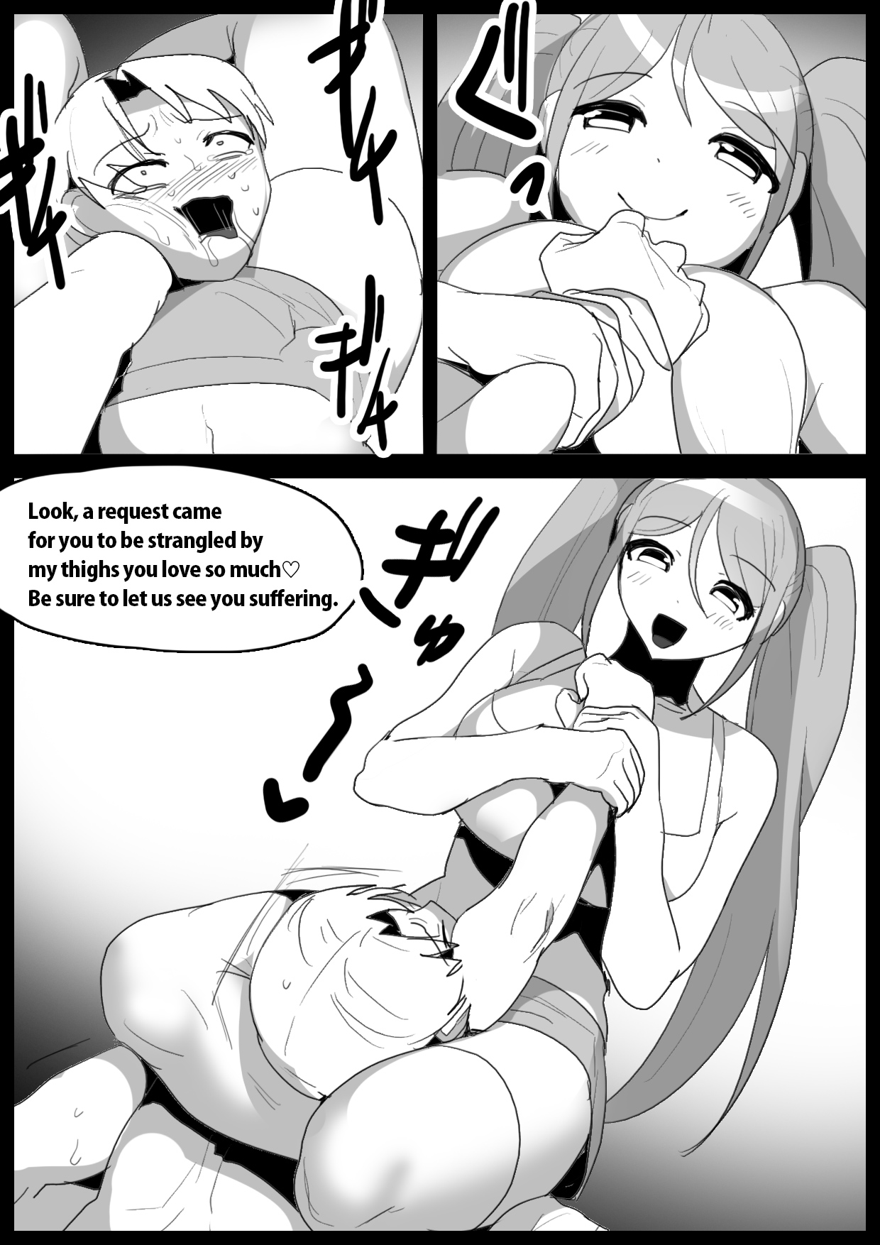 [The Nation of Head Scissors, Toppogi] Publically punished and trampled by two large-breasted wrestlers image number 22