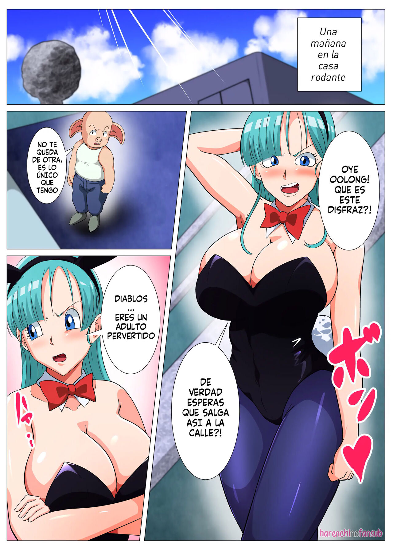 [Q Doujin] Sukebe na Buta no Ecchi na Sakuryaku (Dragon Ball) [Spanish] [Harenchi no Fansub] image number 2