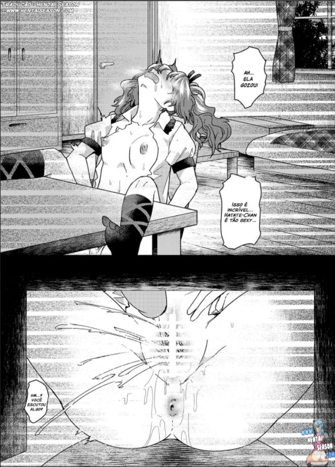 (C89) [Haitokukan (Urin)] Tousatsu! Himekaidou Hatate no Hitori Asobi!! | Secretly filming!! Hatate Himekaidou is playing with herself!! (Touhou Teiten Camera Tousatsu Goudou) (Touhou Project) [Portuguese-BR] [Hentai Season] imagen número 10