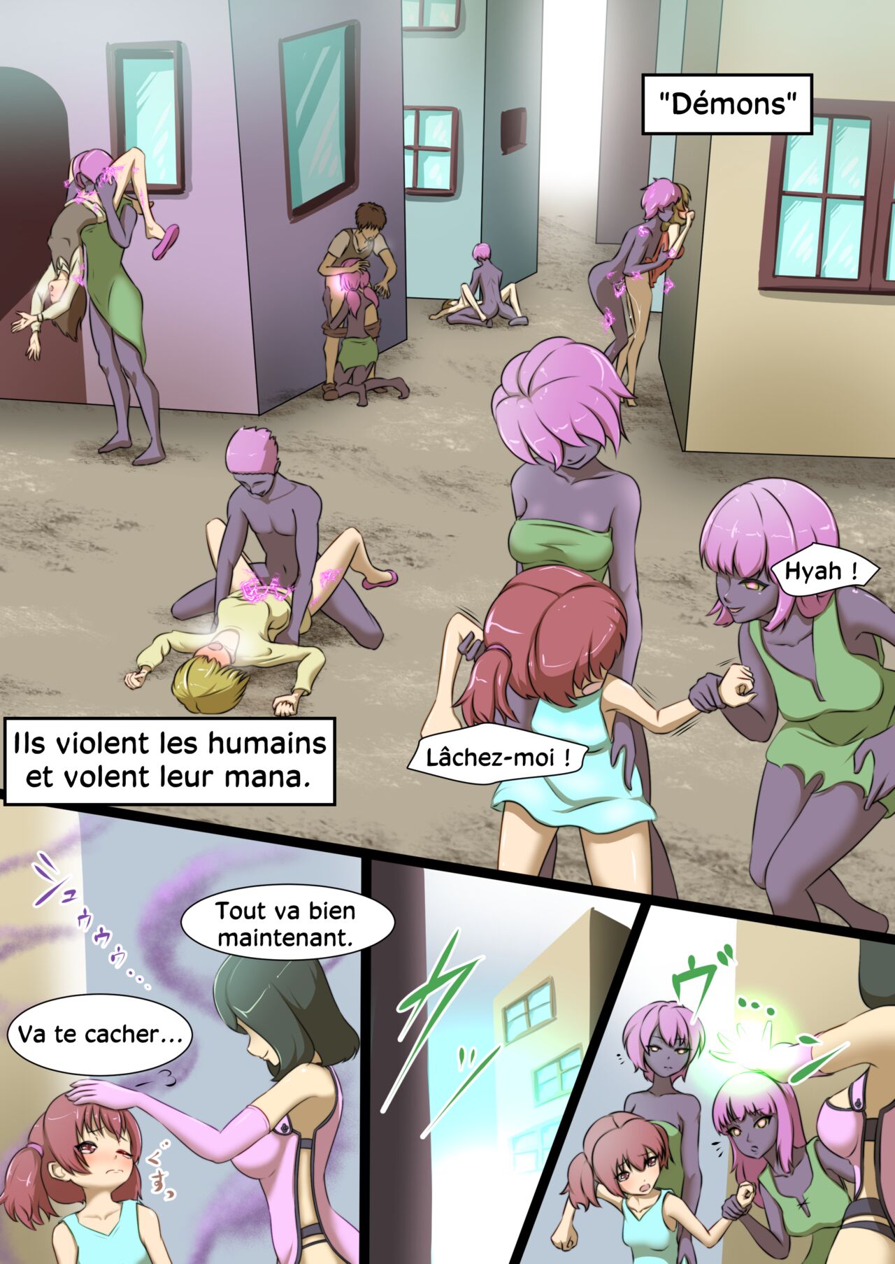 [Dew] Uchi no Ko ga Ecchi na Teki to Tatakatte Haiboku suru Hanashi 1 | L'héroïne se fait vaincre par une ennemie perverse 1 [French] [Chocolatine] image number 3