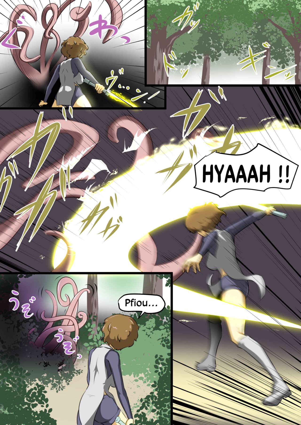 [Dew] Uchi no Ko ga Ecchi na Teki to Tatakatte Haiboku suru Hanashi 1 | L'héroïne se fait vaincre par une ennemie perverse 1 [French] [Chocolatine] image number 11