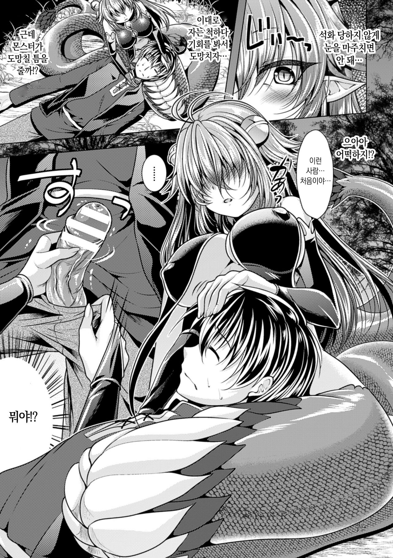 [Matsunami Rumi] Uchiki na Kanojo wa Basilisk | 소심한 그녀는 바실리스크 (2D Comic Magazine Monster Musume ni Okasaretai! Vol. 2) [Korean] [Digital] 画像番号 3
