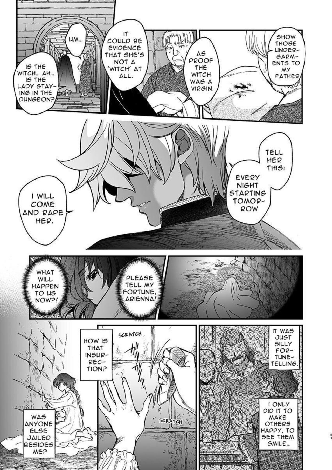 [Toko-ya (HEIZO, Kitoen)] Shikei Senkoku Sareta Kenjyo ga Kiraware Ouji ni Dekiai Sarete, Shiawase ni Naru made no Monogatari・Zenpen | The Condemned Wise Woman and The Loathsome Prince Who Adores Her・First Part [English] image number 50