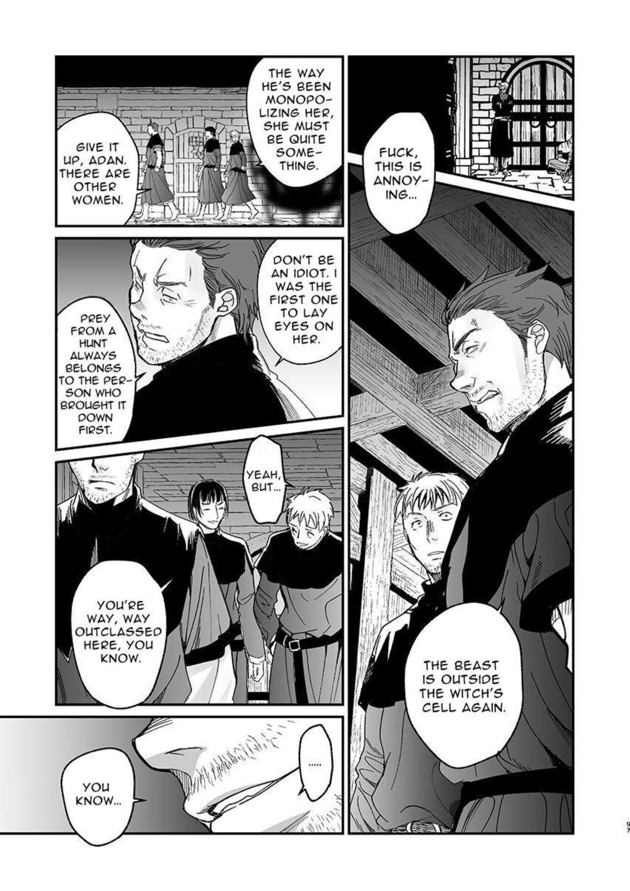 [Toko-ya (HEIZO, Kitoen)] Shikei Senkoku Sareta Kenjyo ga Kiraware Ouji ni Dekiai Sarete, Shiawase ni Naru made no Monogatari・Zenpen | The Condemned Wise Woman and The Loathsome Prince Who Adores Her・First Part [English] image number 96