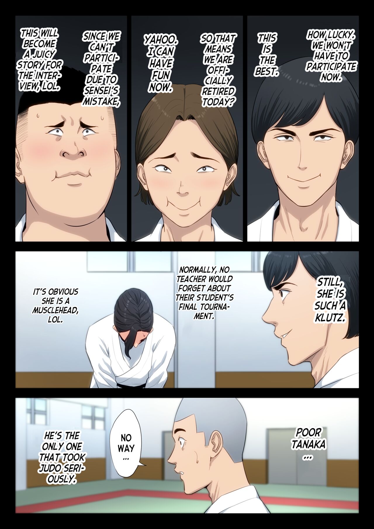 [Tamagou] Juudoubu Komon no Onna Kyoushi ga Tsumihoroboshi no Tame ni Buin-tachi ni Mawasareru Hanashi. [English] [SquigglesJPScans] numero di immagine  12