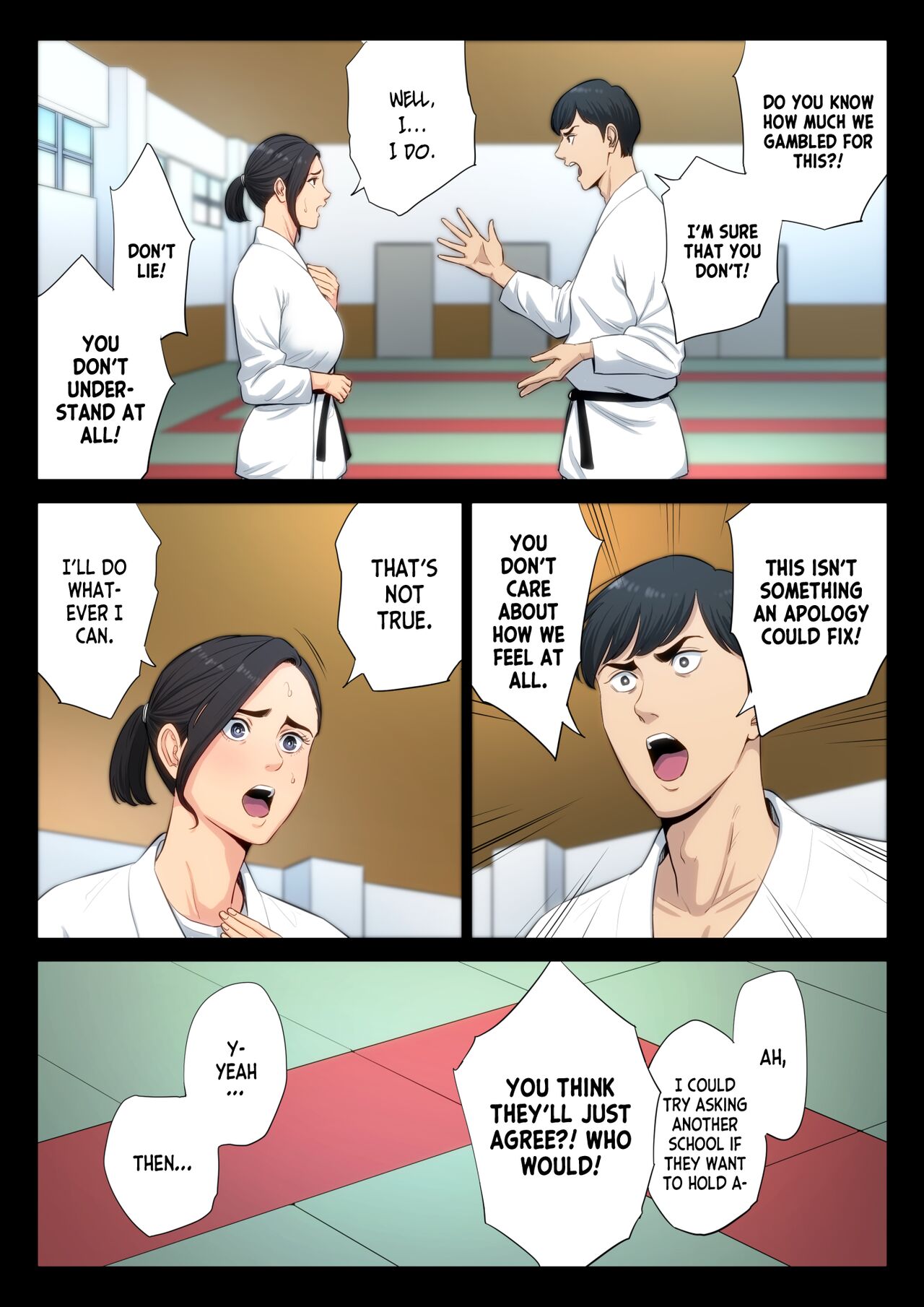 [Tamagou] Juudoubu Komon no Onna Kyoushi ga Tsumihoroboshi no Tame ni Buin-tachi ni Mawasareru Hanashi. [English] [SquigglesJPScans] numero di immagine  15