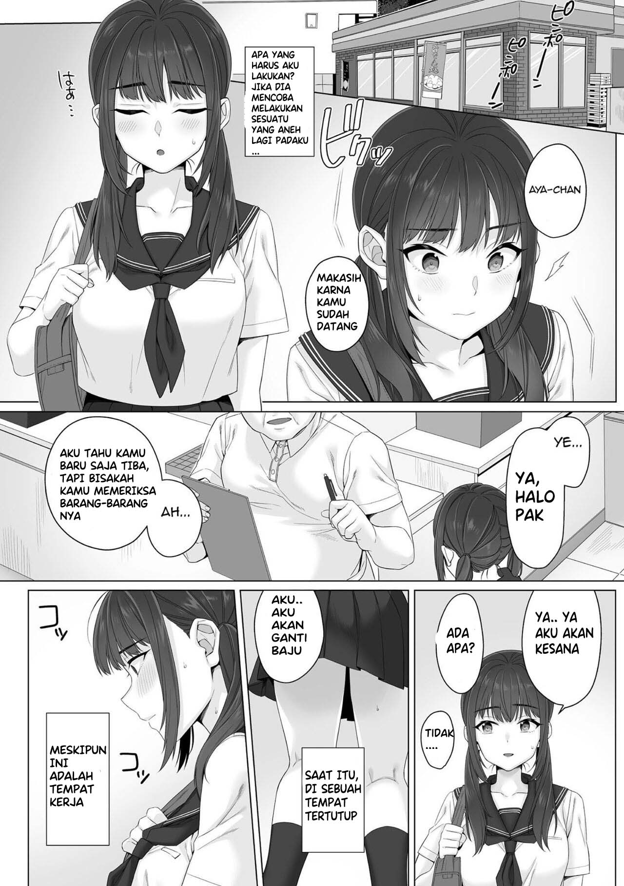 [miniru] Junboku Joshikousei wa Oyaji Iro ni Somerarete Comic Ban Ch. 1&2 [Indonesia] (UStranslation) image number 34