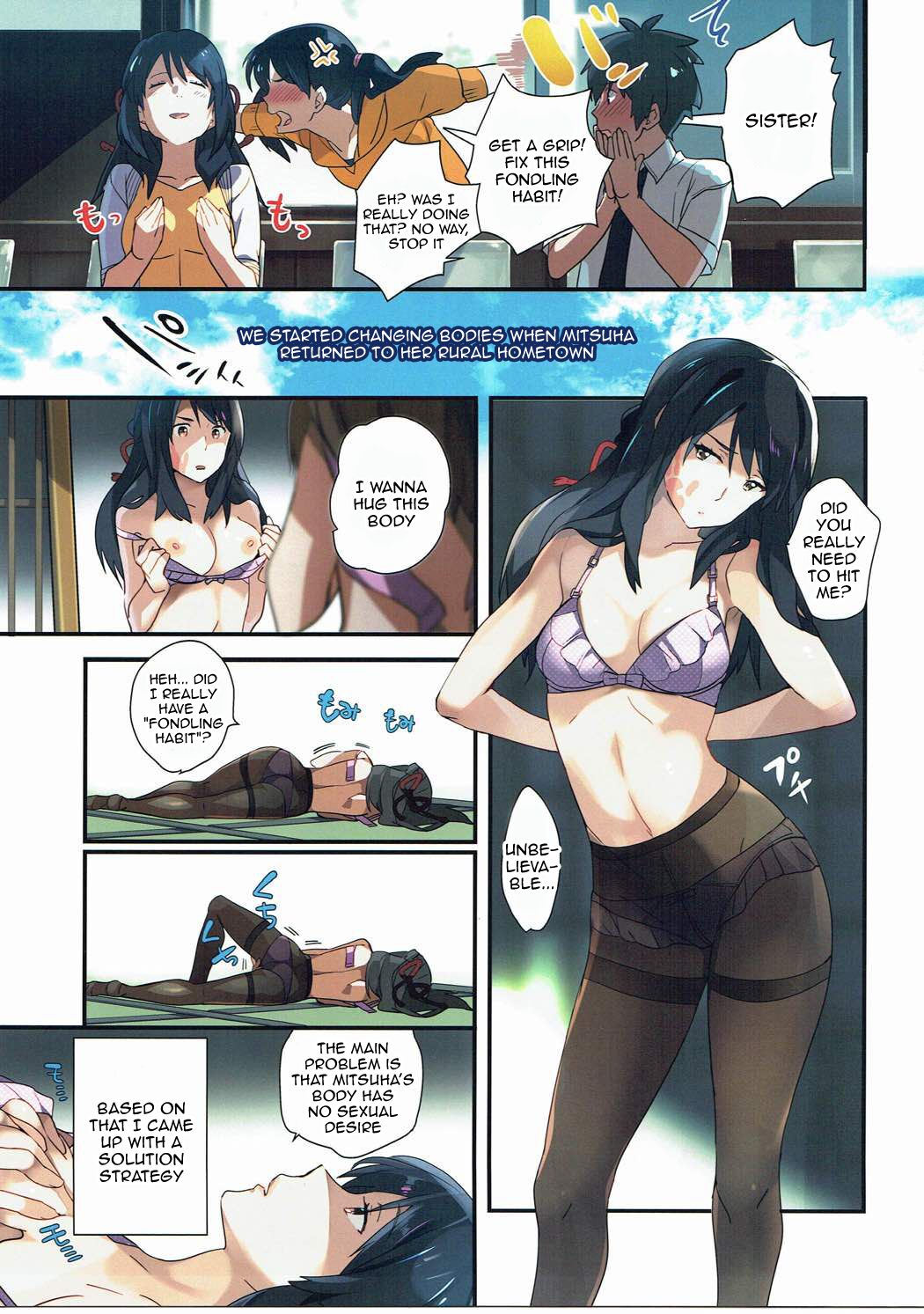 (C91) [ROUTE1 (Taira Tsukune)] Mushuu. | Uncensored (Kimi no Na wa.)  [English] {Doujins.com} 图片编号 4