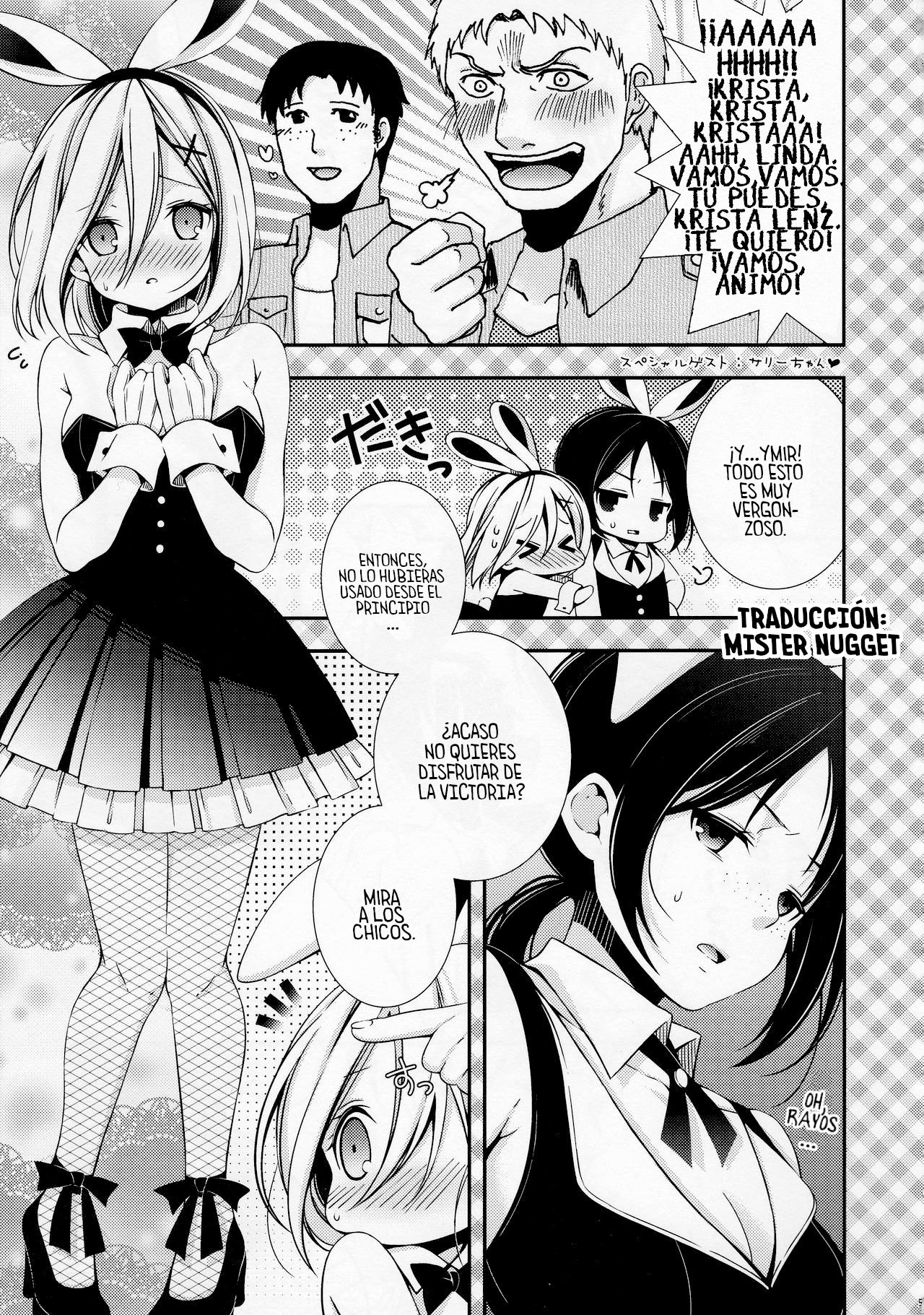 (FALL OF WALL Nagoya) [Sangatsu no Osakai (Sangatsu)] Bunny Girl no Mikasa to Eroi koto suru Hon (Shingeki no Kyojin) [Spanish] [Mr. Nugget] 5eme image