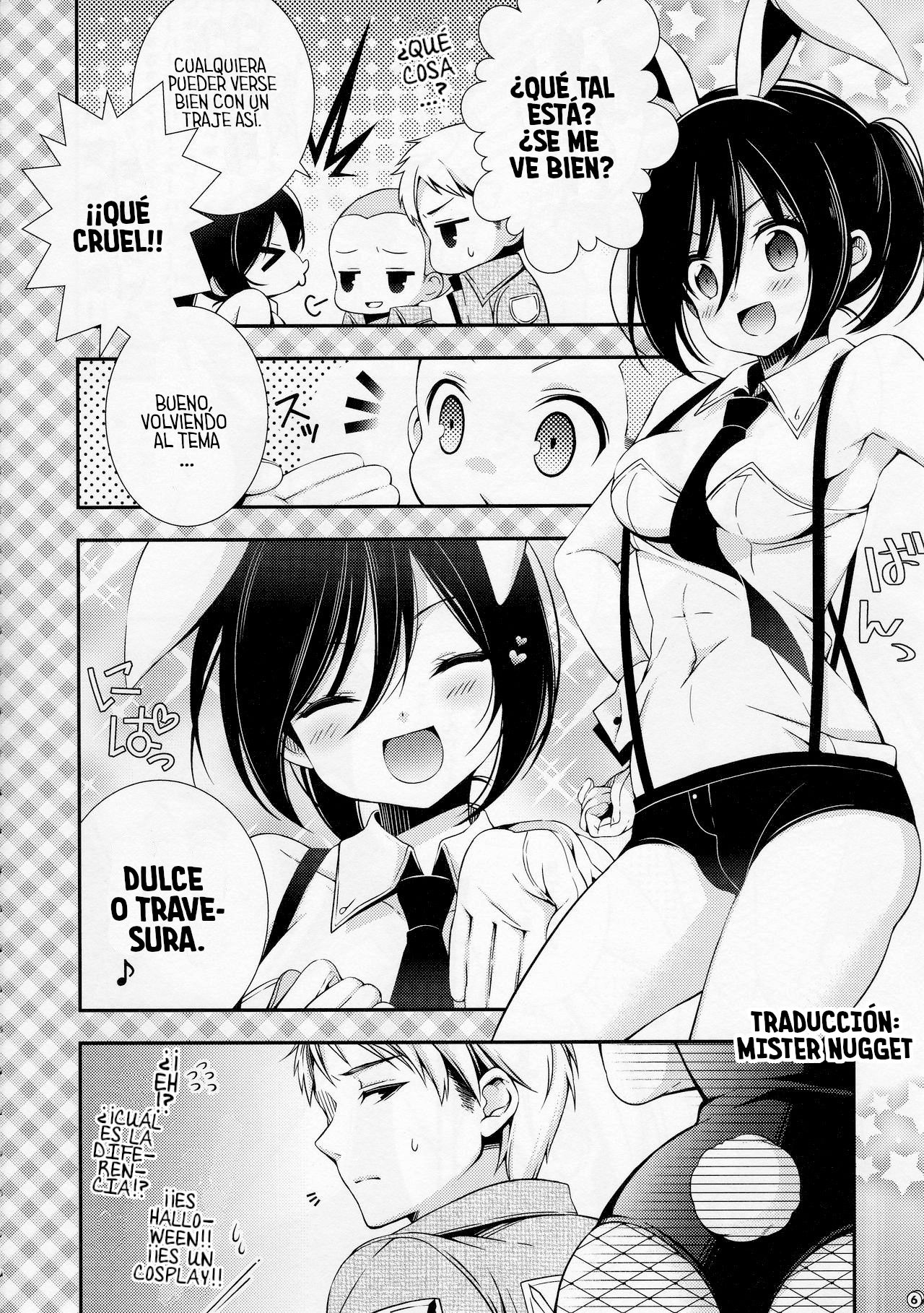 (FALL OF WALL Nagoya) [Sangatsu no Osakai (Sangatsu)] Bunny Girl no Mikasa to Eroi koto suru Hon (Shingeki no Kyojin) [Spanish] [Mr. Nugget] 6eme image