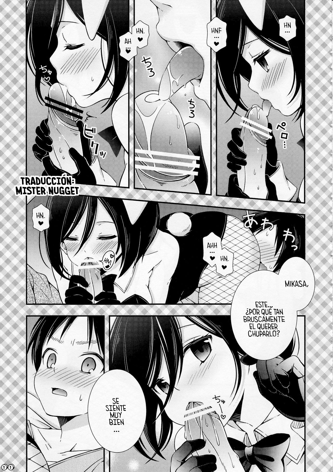 (FALL OF WALL Nagoya) [Sangatsu no Osakai (Sangatsu)] Bunny Girl no Mikasa to Eroi koto suru Hon (Shingeki no Kyojin) [Spanish] [Mr. Nugget] 11eme image