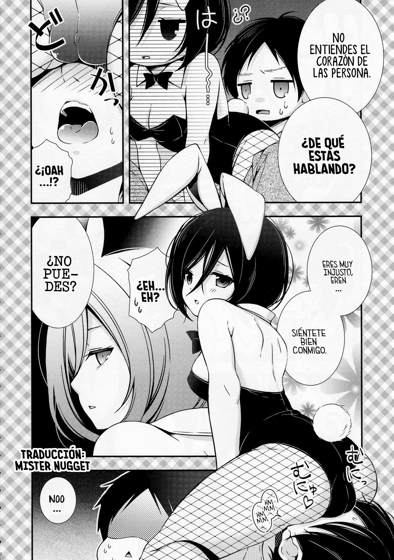 (FALL OF WALL Nagoya) [Sangatsu no Osakai (Sangatsu)] Bunny Girl no Mikasa to Eroi koto suru Hon (Shingeki no Kyojin) [Spanish] [Mr. Nugget] 12eme image