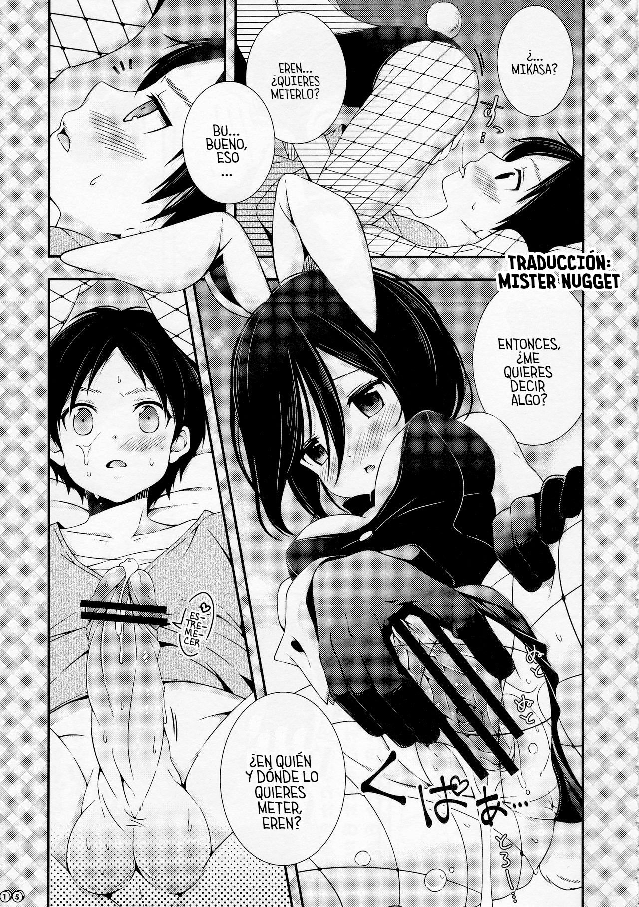 (FALL OF WALL Nagoya) [Sangatsu no Osakai (Sangatsu)] Bunny Girl no Mikasa to Eroi koto suru Hon (Shingeki no Kyojin) [Spanish] [Mr. Nugget] 15eme image