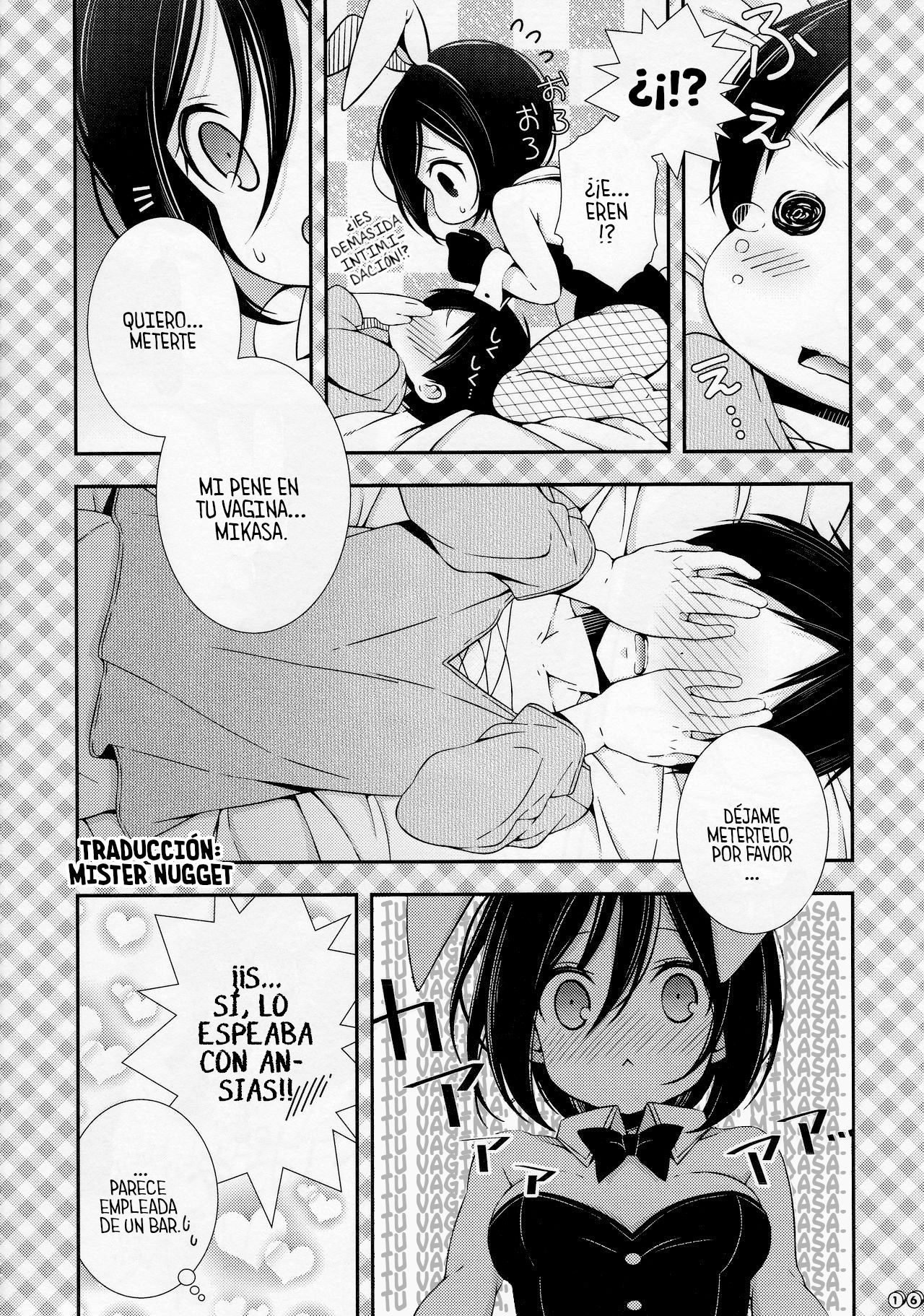 (FALL OF WALL Nagoya) [Sangatsu no Osakai (Sangatsu)] Bunny Girl no Mikasa to Eroi koto suru Hon (Shingeki no Kyojin) [Spanish] [Mr. Nugget] 16eme image