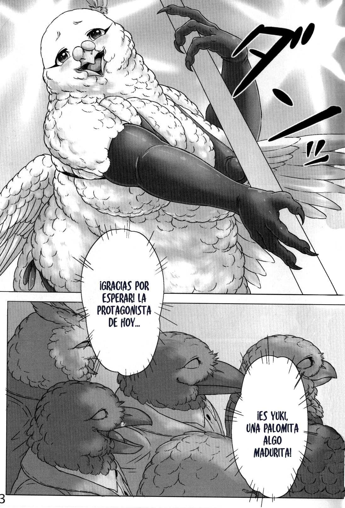 (Kemoket 4) [Imomushi Kyouiku Madoguchi (Bubonic)] Hato Oku-sama no Late Show [Spanish] 图片编号 3