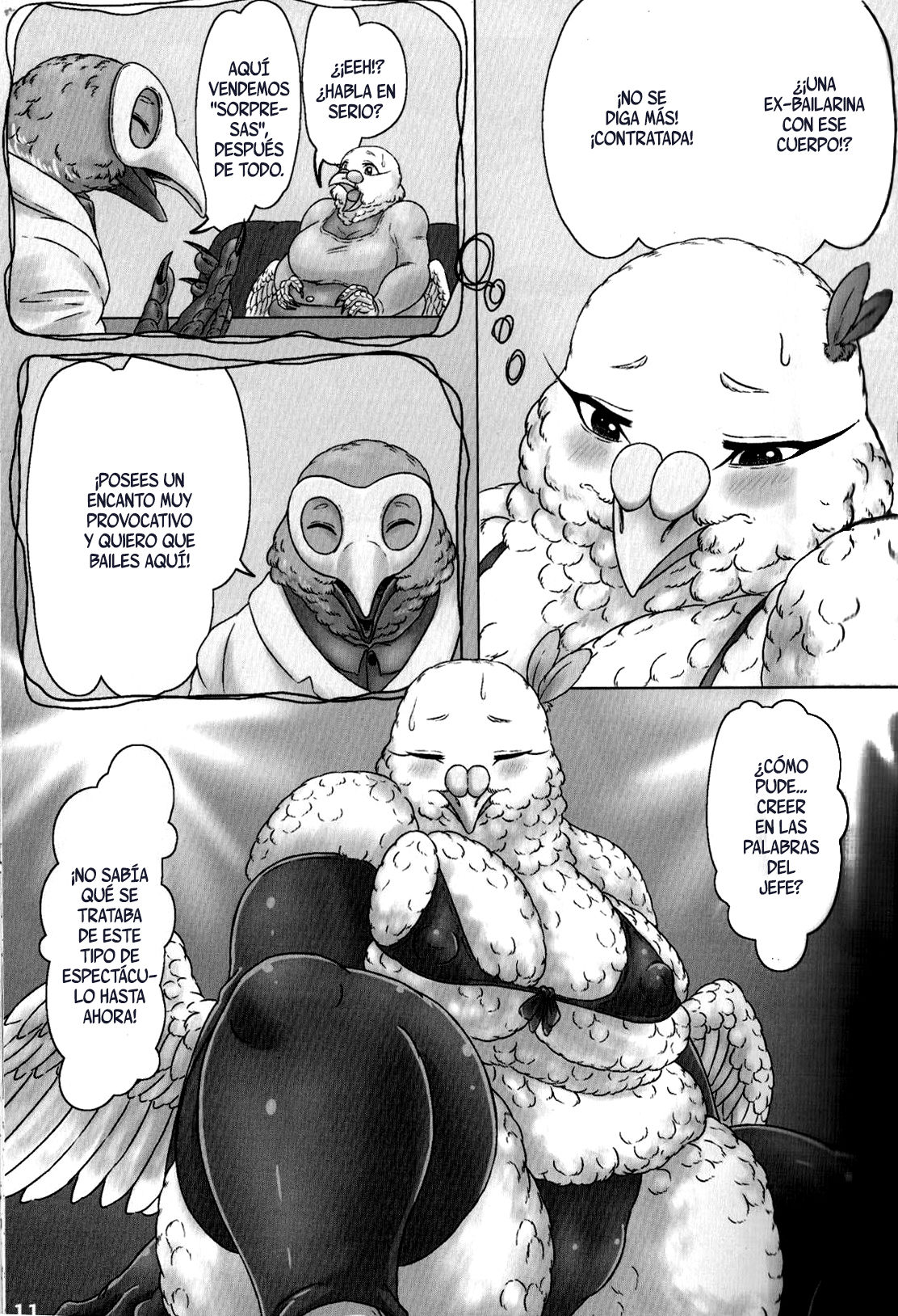 (Kemoket 4) [Imomushi Kyouiku Madoguchi (Bubonic)] Hato Oku-sama no Late Show [Spanish] 图片编号 11