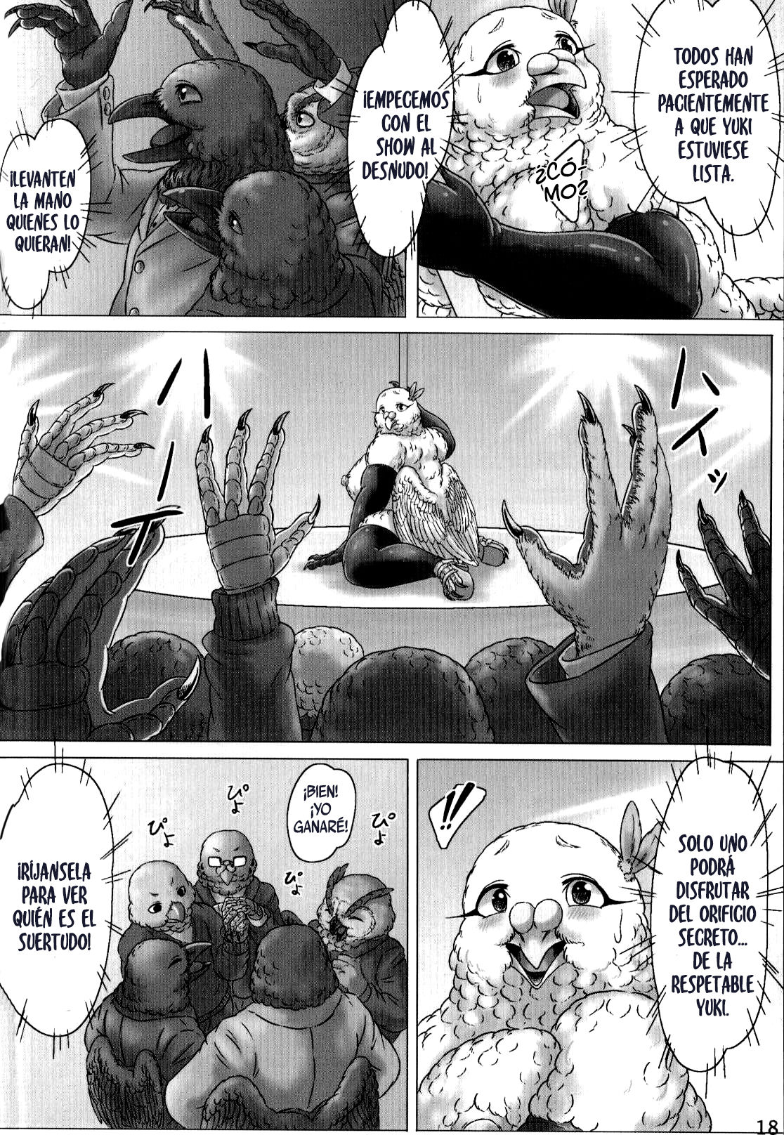 (Kemoket 4) [Imomushi Kyouiku Madoguchi (Bubonic)] Hato Oku-sama no Late Show [Spanish] 图片编号 18