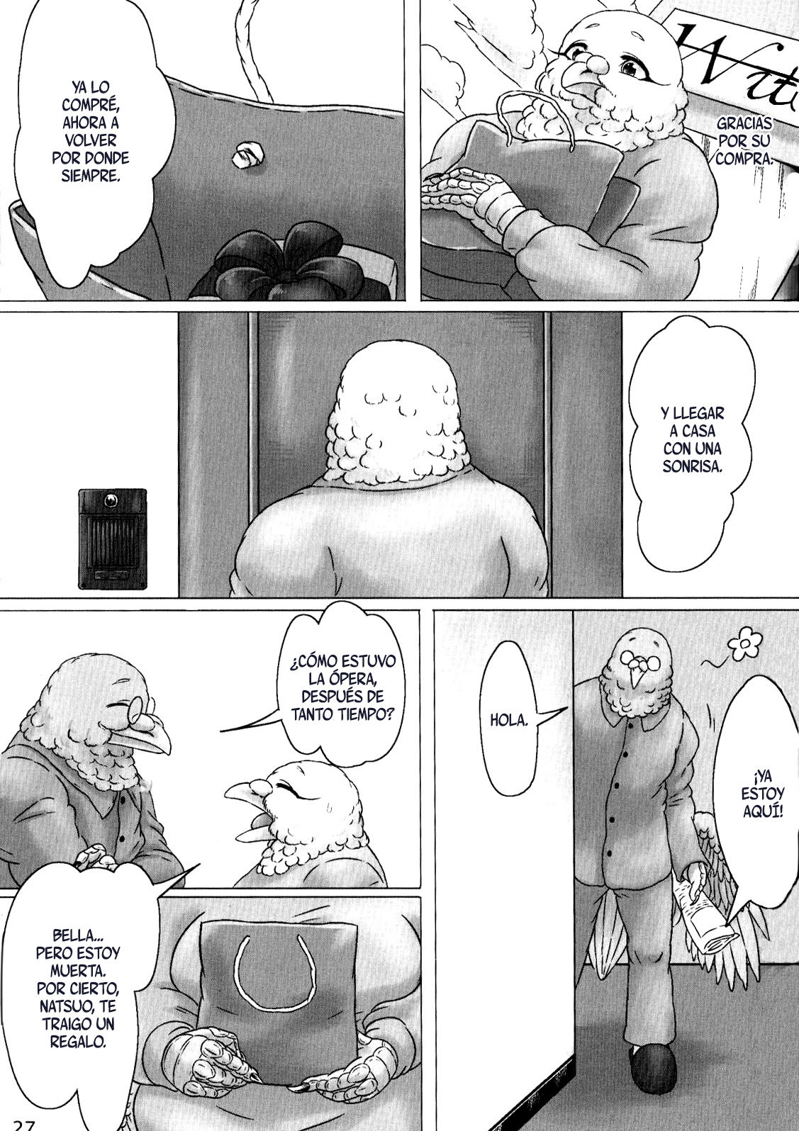 (Kemoket 4) [Imomushi Kyouiku Madoguchi (Bubonic)] Hato Oku-sama no Late Show [Spanish] 图片编号 27