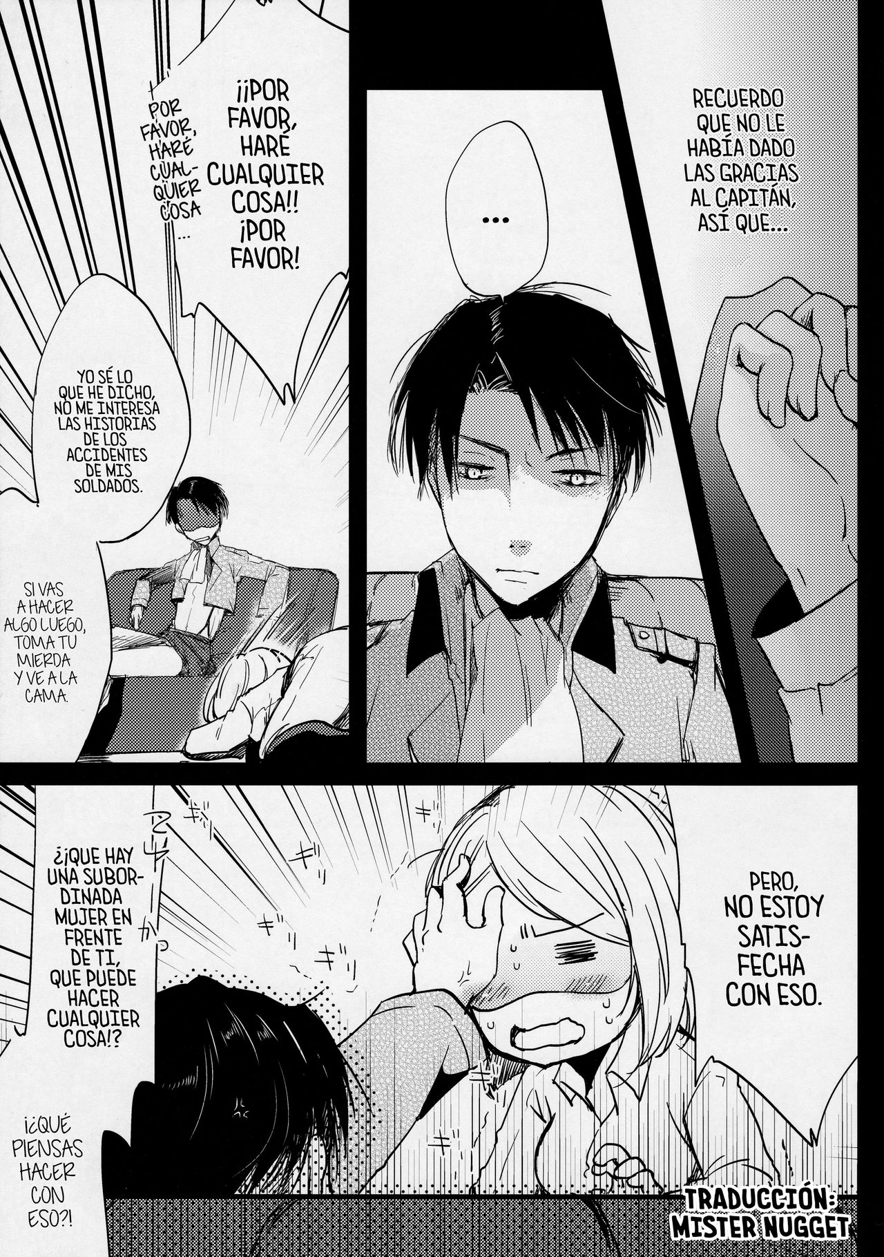 (C84) [JUDGEMENT (Shino)] SHOW+ER (Shingeki no Kyojin) [Spanish] [Mr. Nugget] 图片编号 9