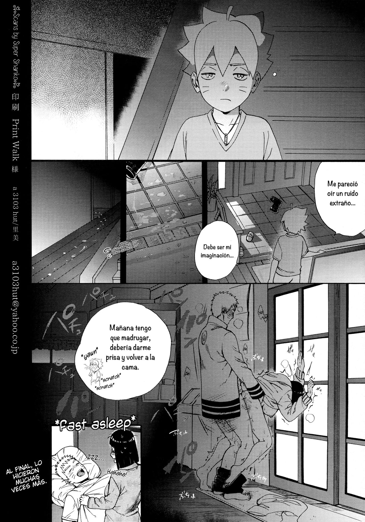 (Zennin Shuuketsu 9) [a 3103 hut (Satomi)] Yoru no Hanashi - Night Story (Boruto) (Spanish) [ZetaWorks] 画像番号 13