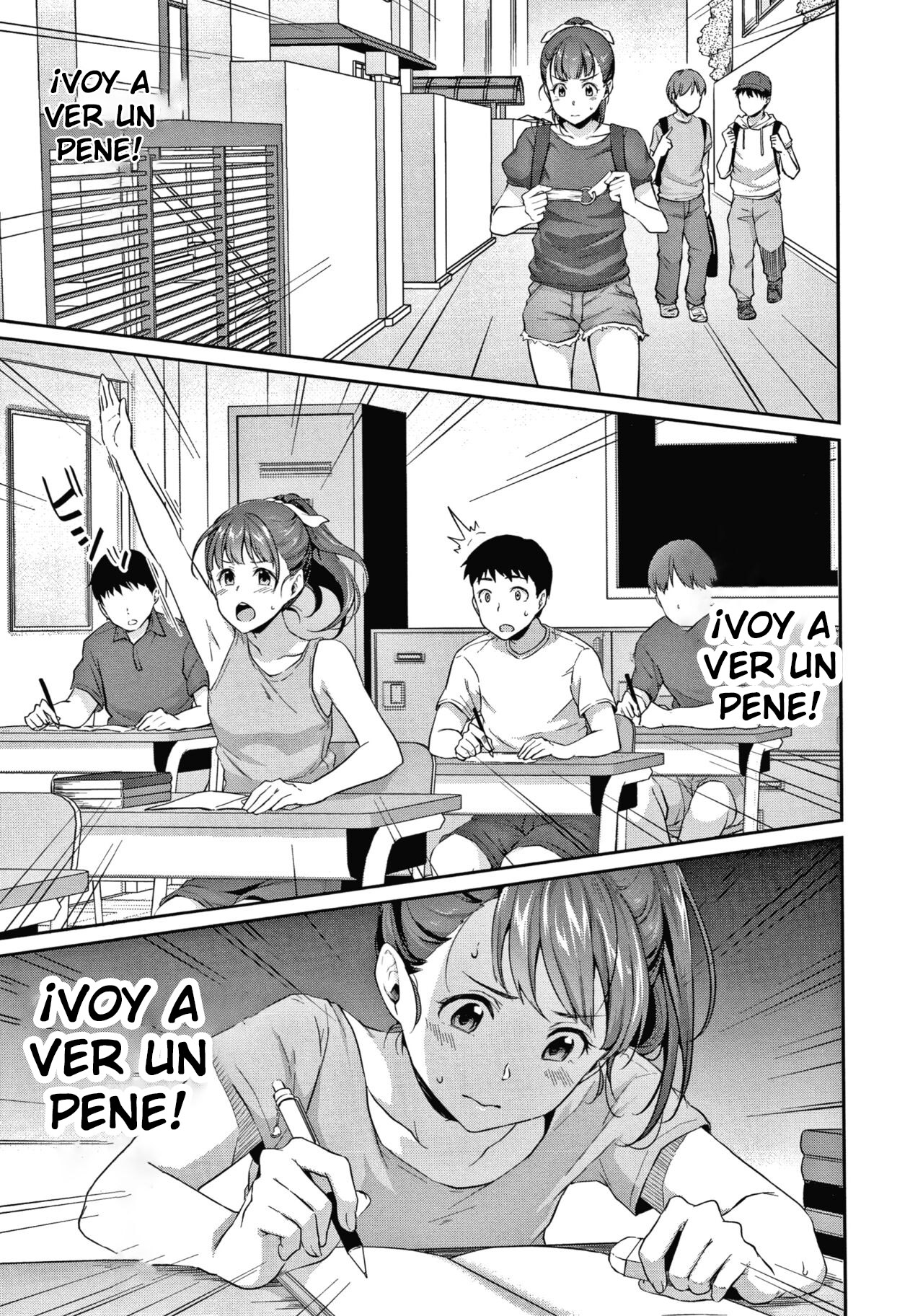 [Meganei] Shishunki no Obenkyou [Spanish] [SC][Black Abandoned Scan] [Decensored] image number 14