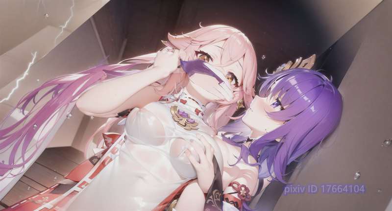 附身雷电将军和八重神子 image number 27