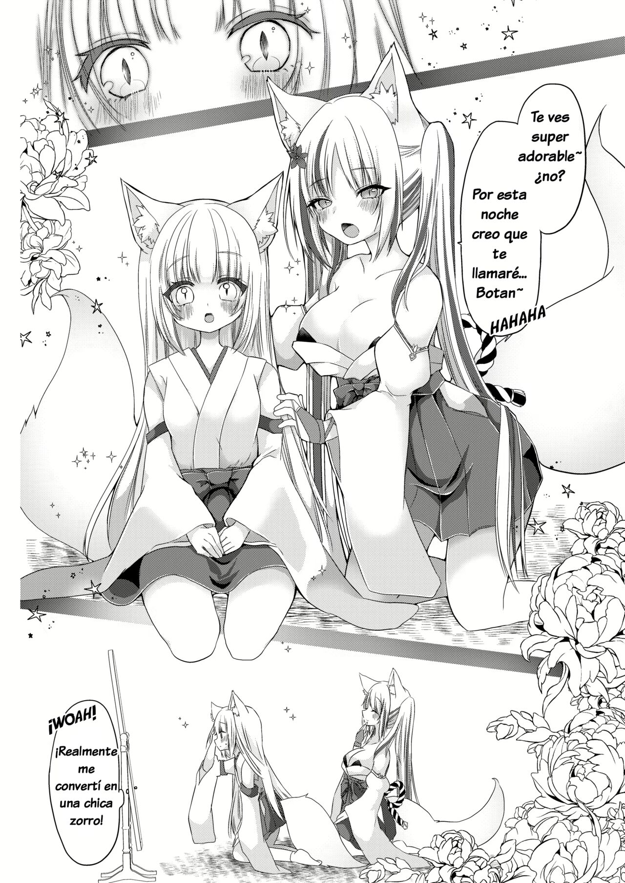 [Koume Kouhiiten (Shio, Satsuki Atan)] Kitsuneko Miko Ichiya Taiken Course?! | Fox Girl Shrine Maiden One-Night Trial Course?! [Spanish] [TF Scan] 图片编号 11