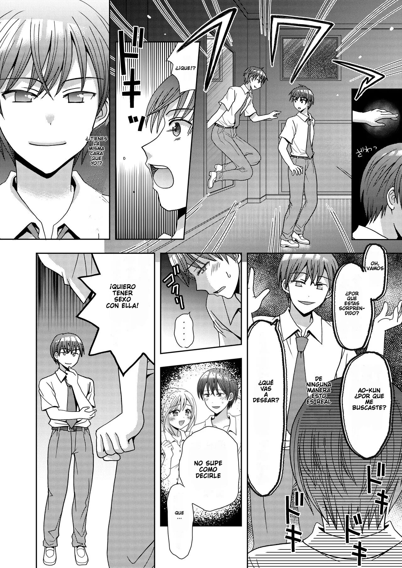 [Amuai Okashi Seisakusho (Yuukey)] Doppelgänger ni Kanojo mo Jinsei mo Ubawarete Bakunyuu JK ni Sareta Boku [Spanish] [TF Scan] изображение № 5