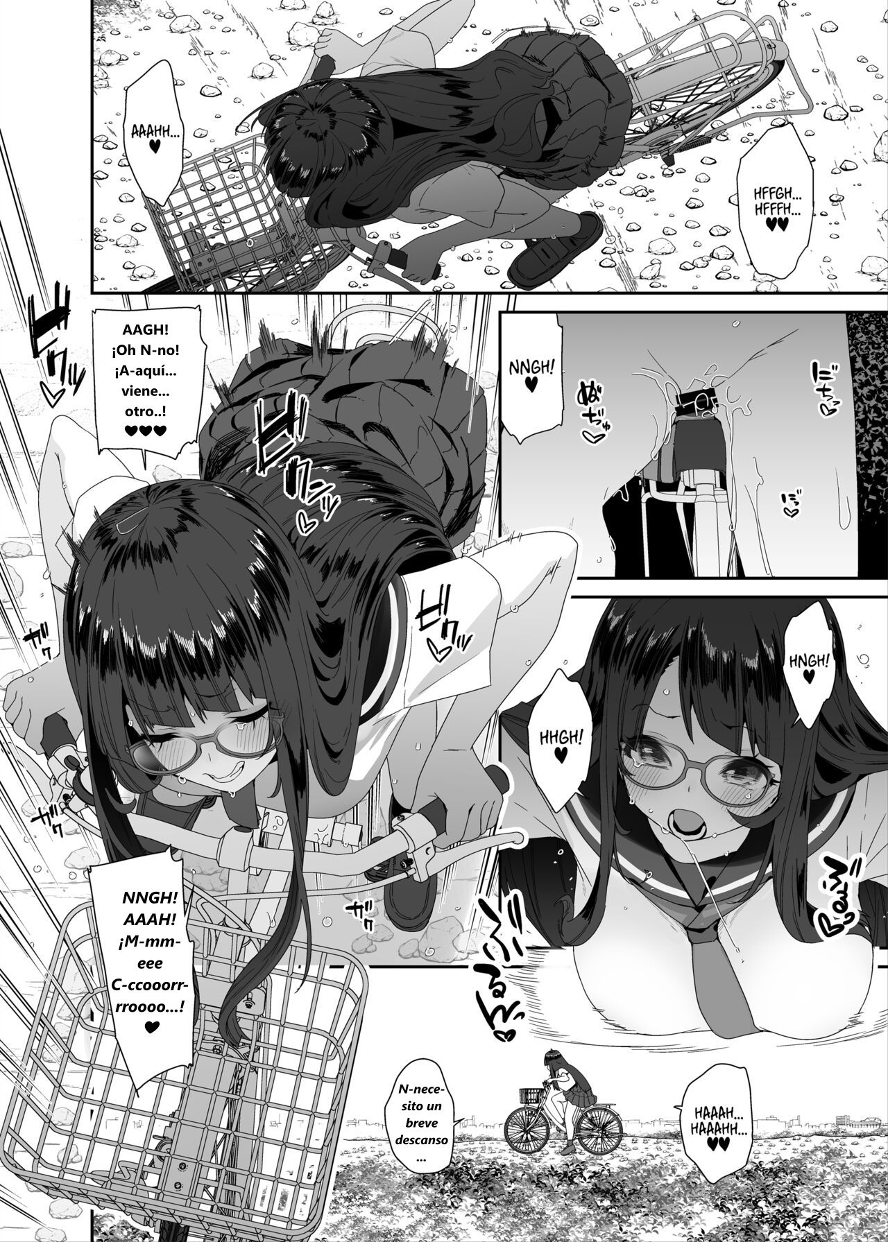 [Condiment Moderately (Maeshima Ryou)] Dosukebe Kyonyuu Joshi ga Acme Jitensha de Osanpo Onanie suru Hanashi [Spanish] Bildnummer 25