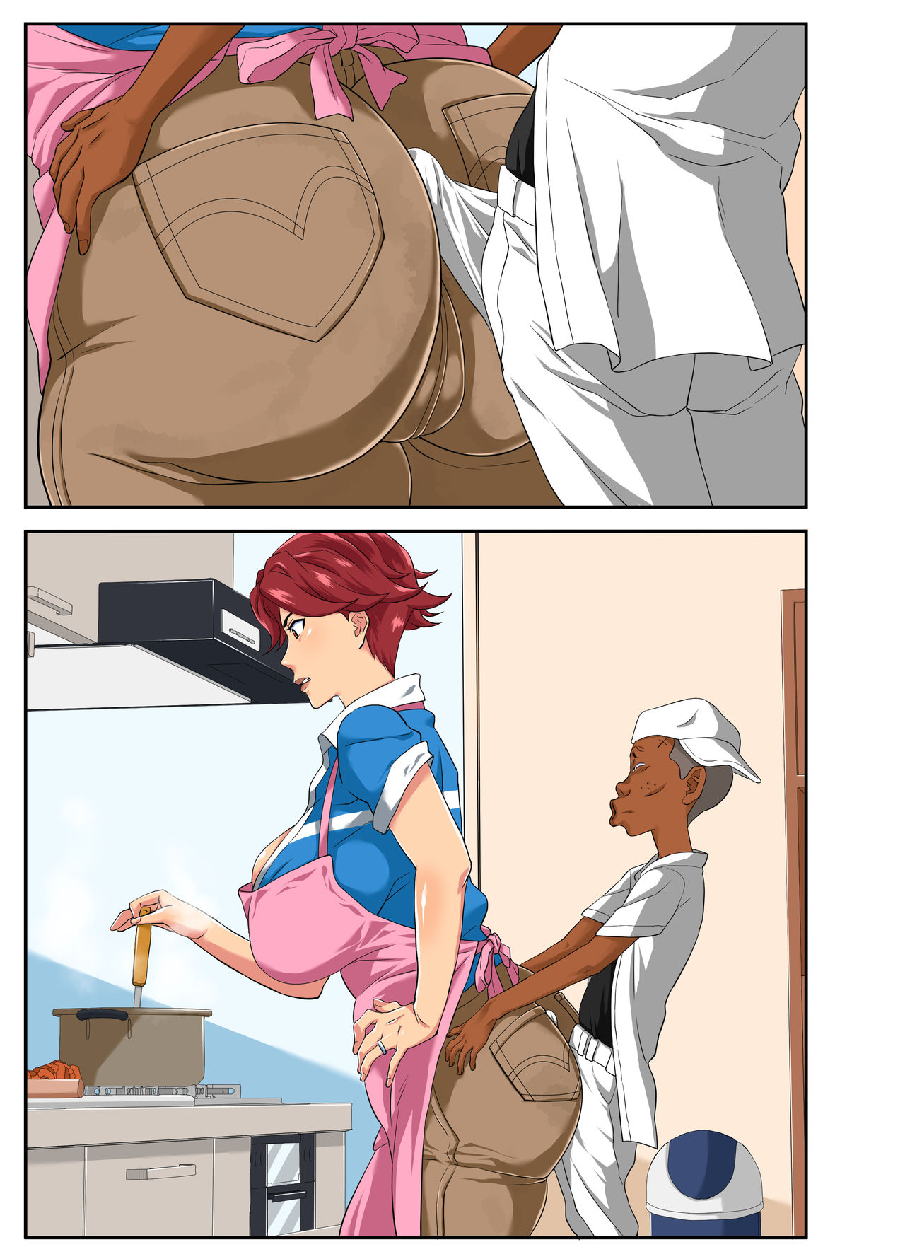 [モスキートマン] よくゲンコツをおみまいする糞〇キのチ〇コが夫では 到底届かない奥まで突いてきて「調子にのるんじゃないよ!」 といいながらも汗だく交尾に堕ちる image number 68