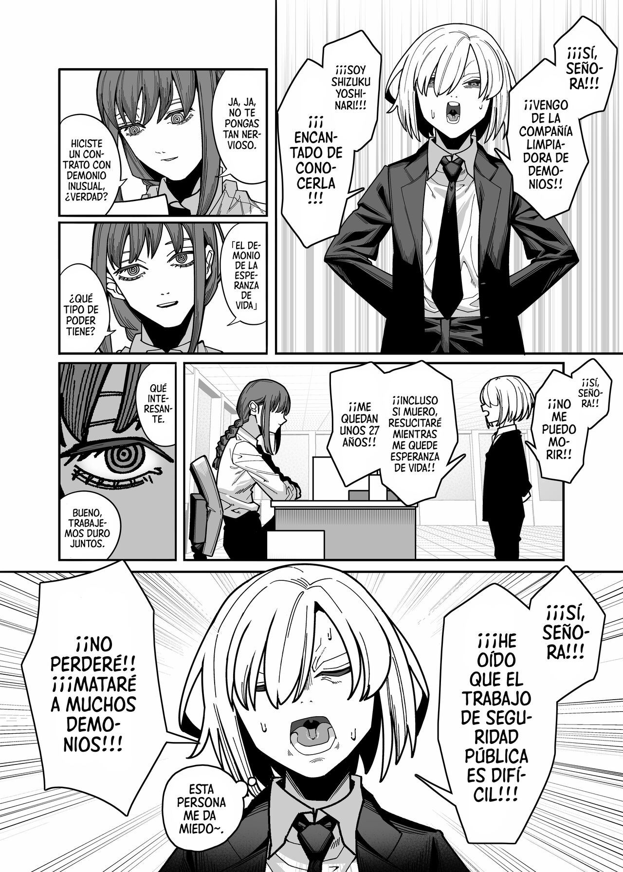 [Noumiso Kaimentai] Muhyoujou na Makima-san ni Shinu hodo Shibori Okasareru Aheahe OneShota Hon (Chainsaw Man) [Spanish] [Mister Nugget] [Digital] imagen número 4