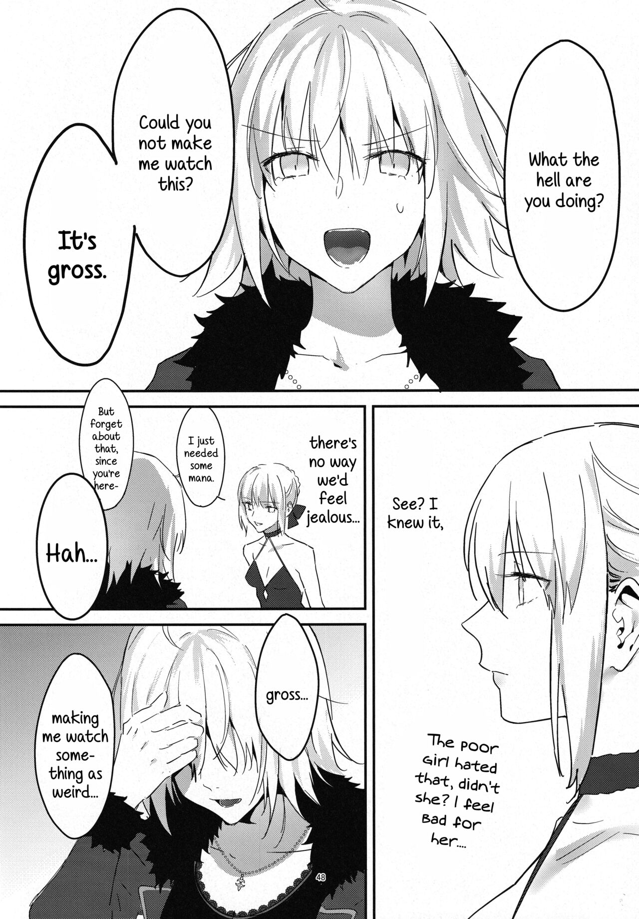 (C100) [Kindou Shoujo (nipi)] Artoria Alter x Jeanne Alter Sairokushuu (Fate/Grand Order) [English] [SDTLs] image number 48