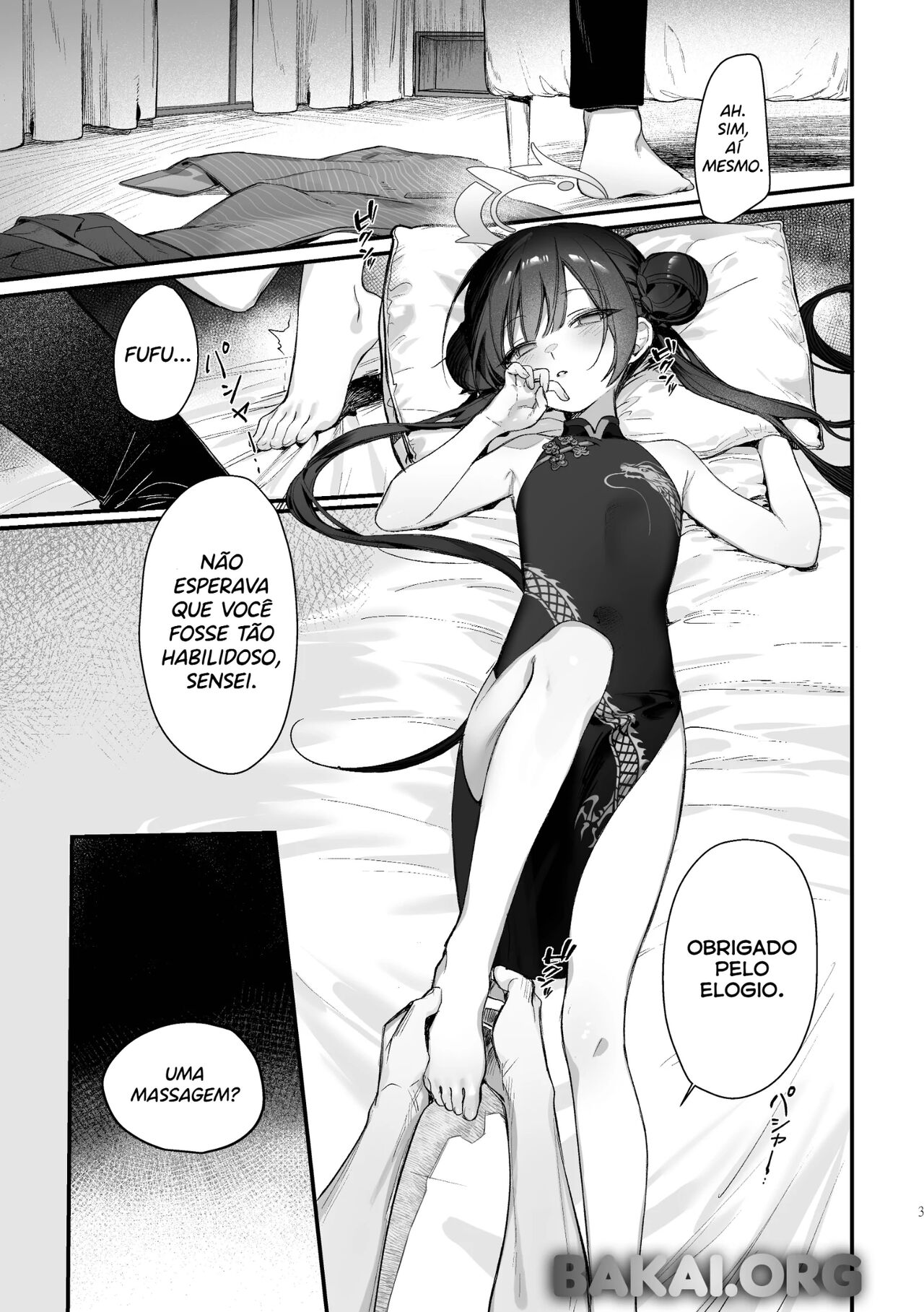 [Gyoza Baby (Waraiwari Gyoza)] Zenshin Massage Shiyou! Kisaki Kaichou! | Let's Have a Full-Body Massage, President Kisaki! (Blue Archive) [Portuguese-BR] image number 2