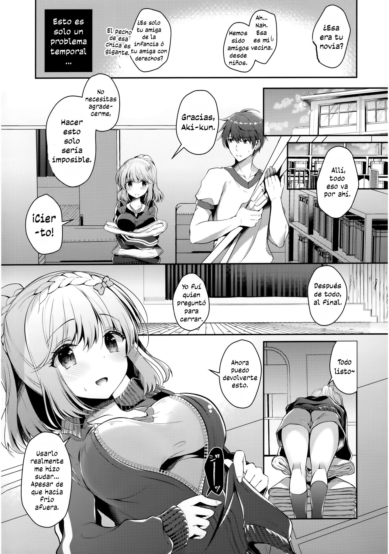 (C96) [Junginboshi (Takashina Asahi)] Osananajimi de Koibito no Kanojo to Taiiku Souko de | En el almacén de educion fisica con mi novia y amiga de la infancia  [Spanish] [Centurion Scans] image number 6