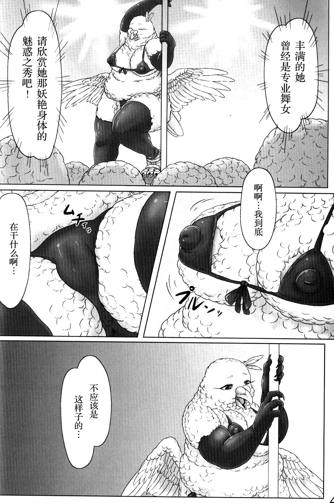 (Kemoket 4) [Imomushi Kyouiku Madoguchi (Bubonic)] Hato Oku-sama no Late Show | 鸽夫人的深夜秀 [Chinese] [尾窝汉化组] 图片编号 3