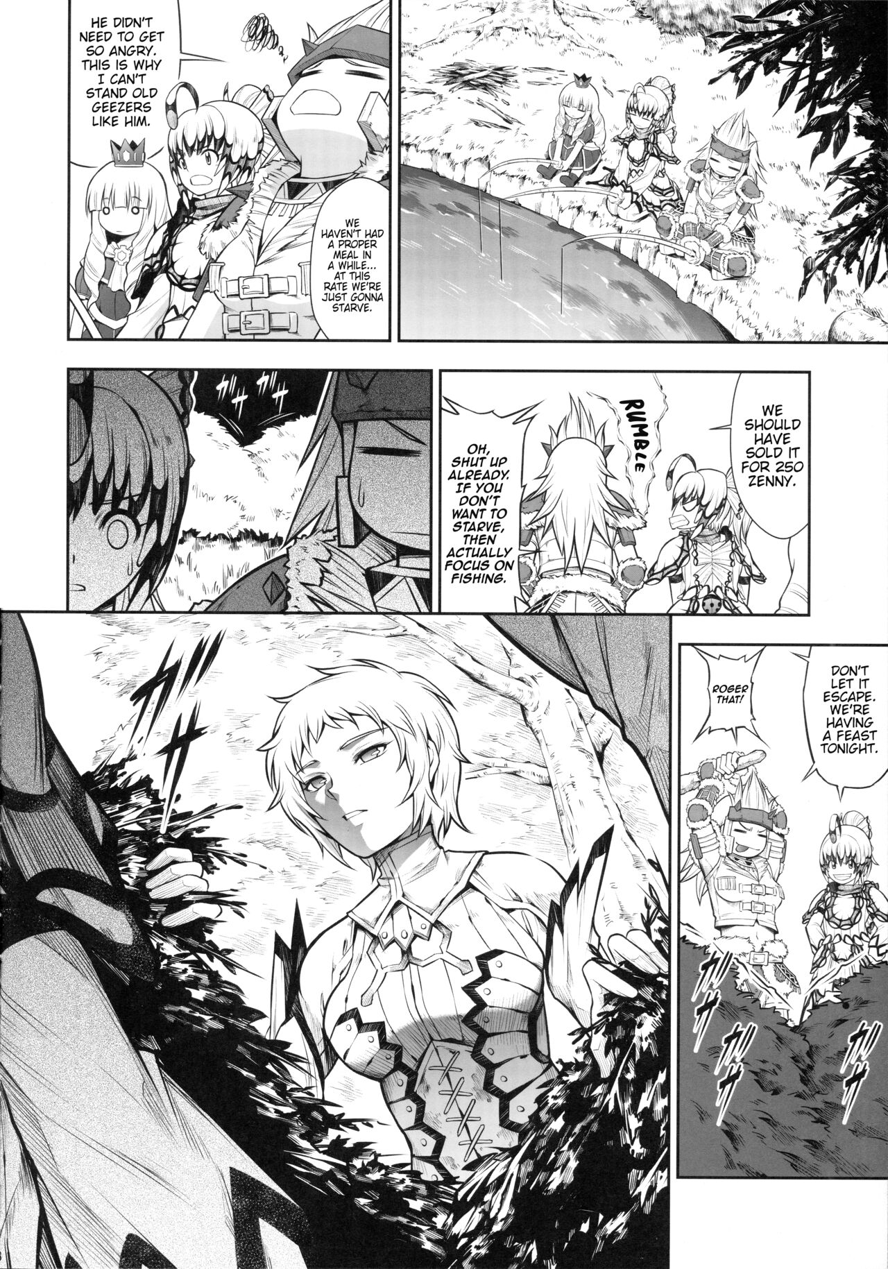 (C102) [Yokohama Junky (Makari Tohru)] Solo Hunter no Seitai WORLD 9 (Monster Hunter) [English] [Kinsei Translations] image number 7