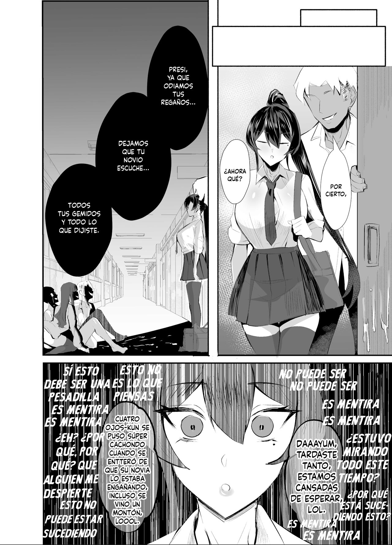 [Zenjidou Shimoneta Seizou Machine (Chinetsu)] Kuppuku ~Fuuki Iinchou wa Odosarete Netorarete...~ | Submission ~La Presidenta Del Comité De Moral Pública Es Chantajeada Y Obligada A Ser Infiel...~ [Spanish] [NETORU SCAN] [Decensored] [Digital] image number 40