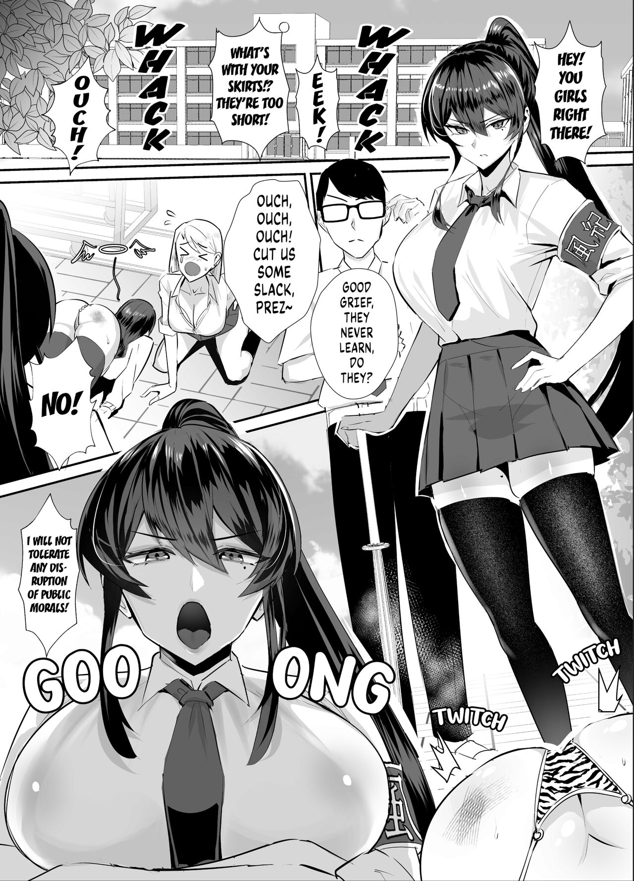 [Zenjidou Shimoneta Seizou Machine (Chinetsu)] Kuppuku ~Fuuki Iinchou wa Odosarete Netorarete...~ | Submission ~the President of the Public Morals Committee is Blackmailed and Forced to Cheat...~ [English] [FuDeORS] [Decensored] [Digital] image number 3