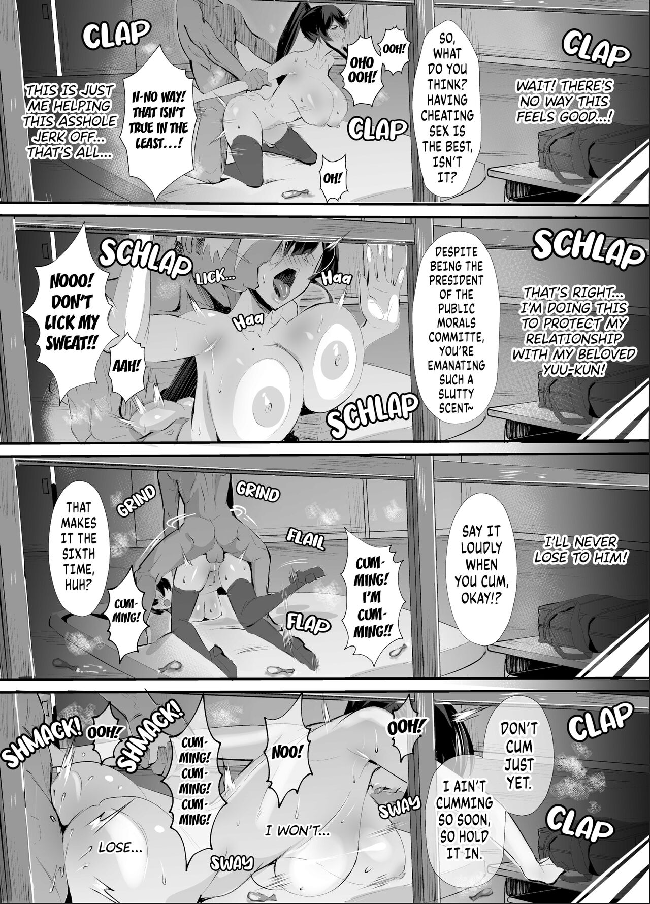 [Zenjidou Shimoneta Seizou Machine (Chinetsu)] Kuppuku ~Fuuki Iinchou wa Odosarete Netorarete...~ | Submission ~the President of the Public Morals Committee is Blackmailed and Forced to Cheat...~ [English] [FuDeORS] [Decensored] [Digital] image number 29