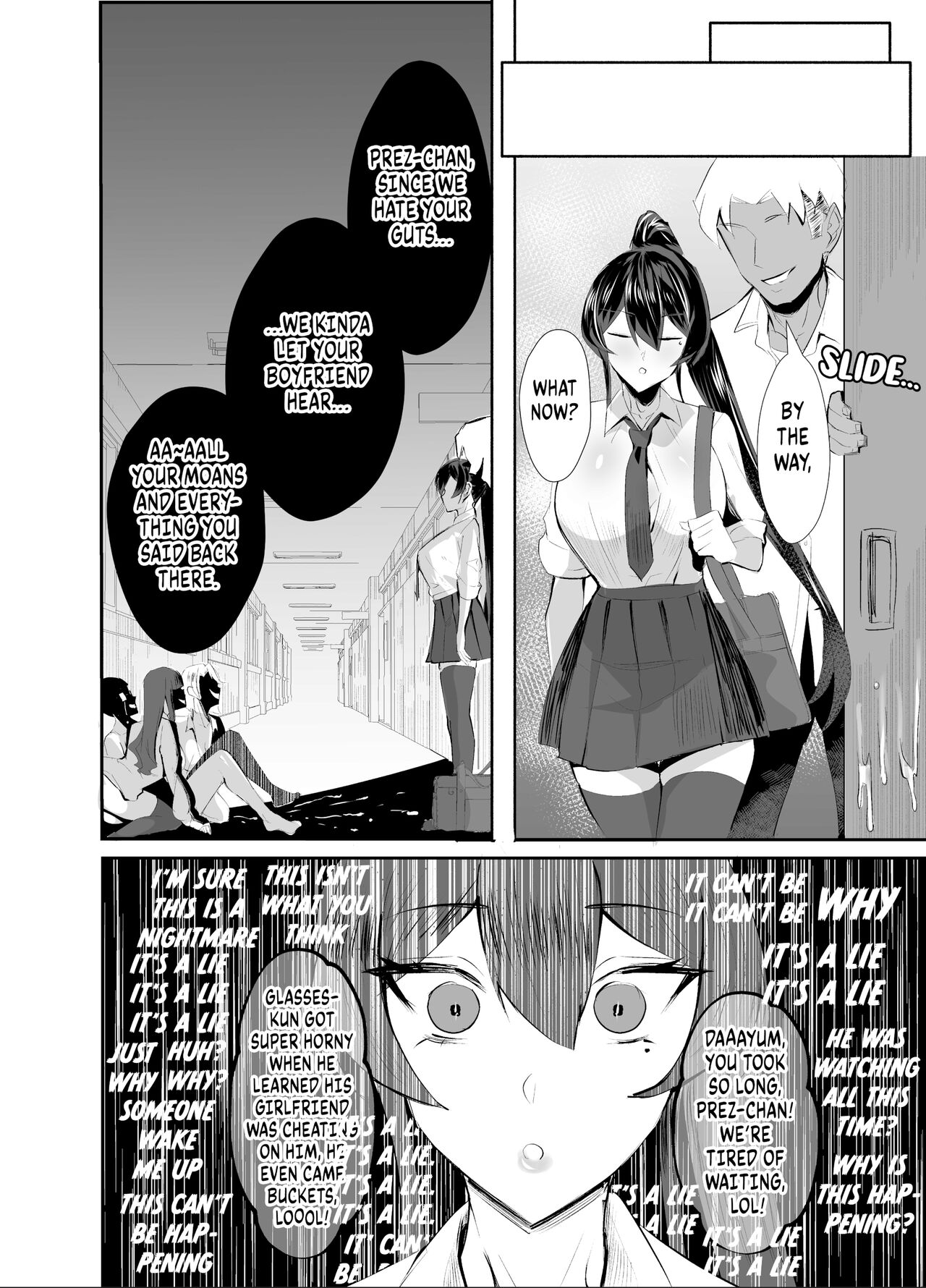 [Zenjidou Shimoneta Seizou Machine (Chinetsu)] Kuppuku ~Fuuki Iinchou wa Odosarete Netorarete...~ | Submission ~the President of the Public Morals Committee is Blackmailed and Forced to Cheat...~ [English] [FuDeORS] [Decensored] [Digital] image number 40