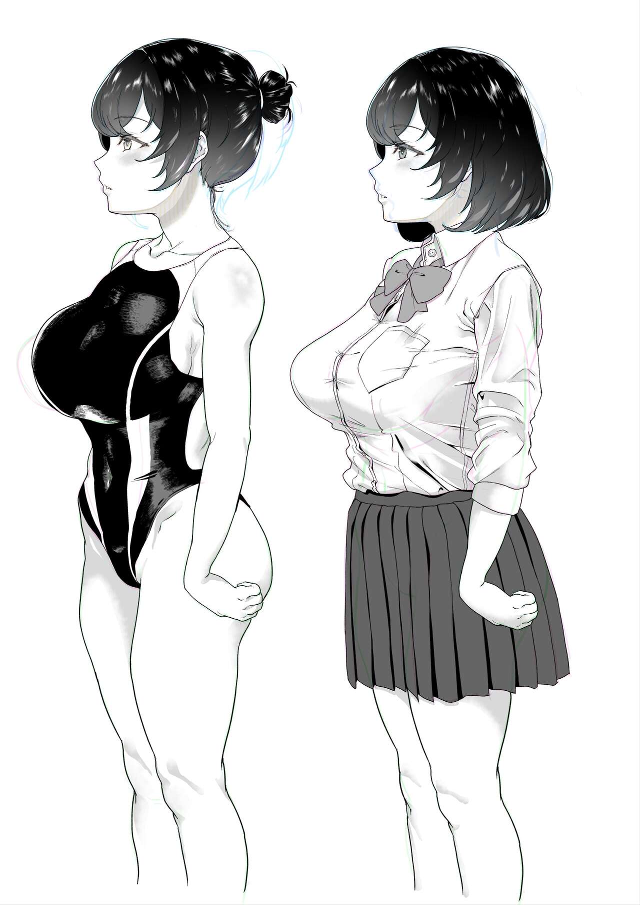 [Aoiro Ichigou] Suieibu no Kanojo ga Aitsu o Kobamenaku Naru Katei [Chinese] image number 75