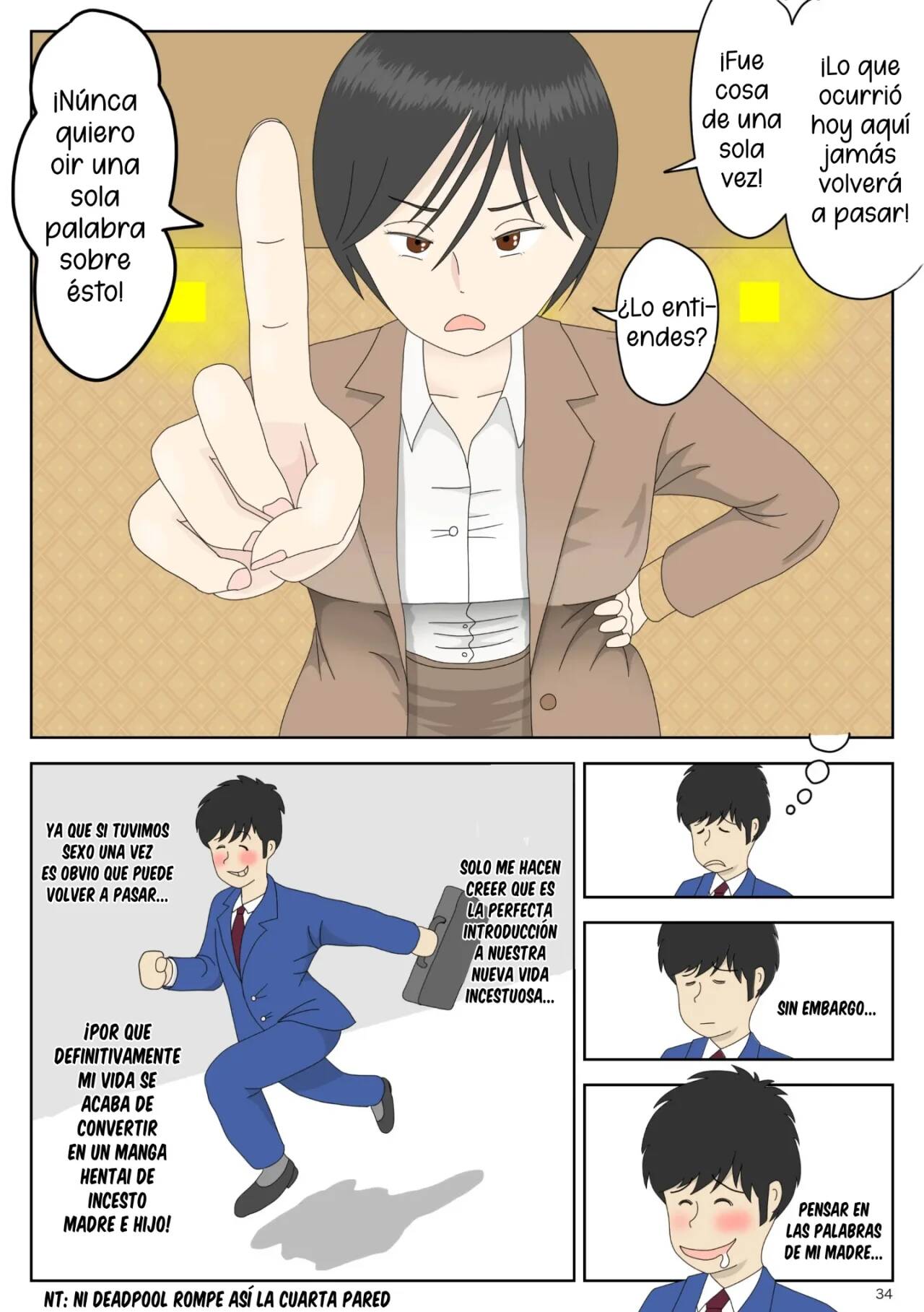 [Mizuarai no kai] Onaneta Kaa-san | Mamá  es mi material para masturbación 01 [Spanish] [McLovin] imagen número 34