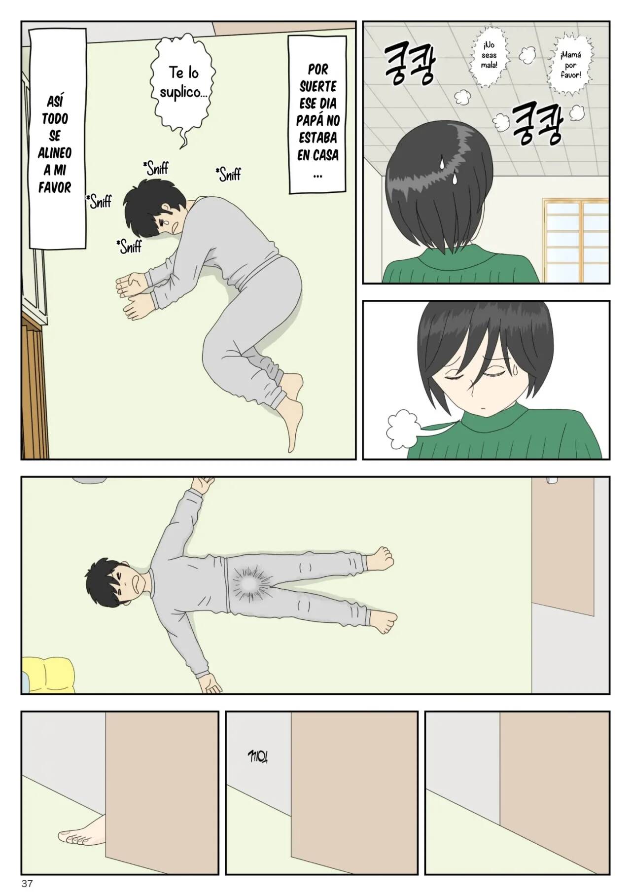 [Mizuarai no kai] Onaneta Kaa-san | Mamá  es mi material para masturbación 01 [Spanish] [McLovin] imagen número 37