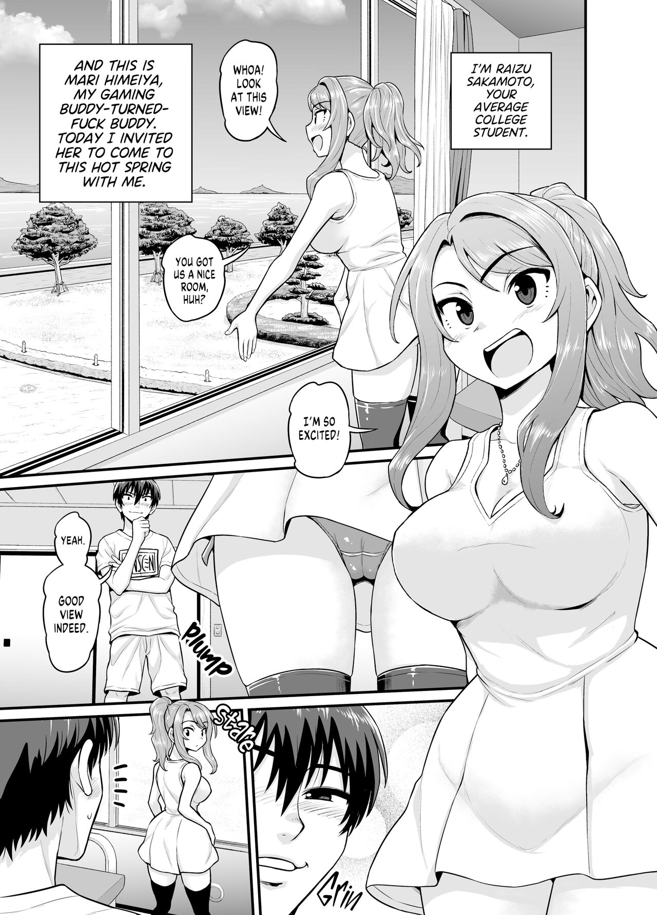 [Gachonjirou] Getting it On With Your Gaming Buddy at the Hot Spring [English] {FUDEORS} [Decensored] image number 2
