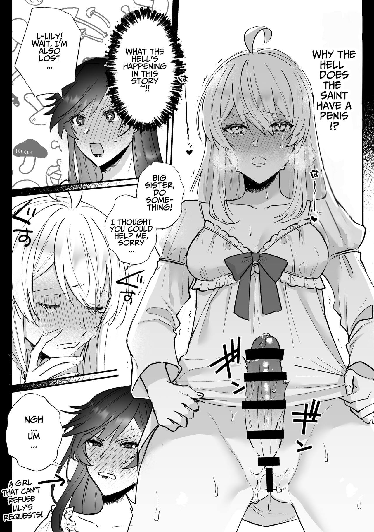 [Kyoutansan (Daizu)] Danzai Route o Kaihi Shiyou to Shita Akuyaku Reijou wa Futanari Seijo no Imouto ni Dekiai Saremashita [English] [Kusanuu] imagen número 19