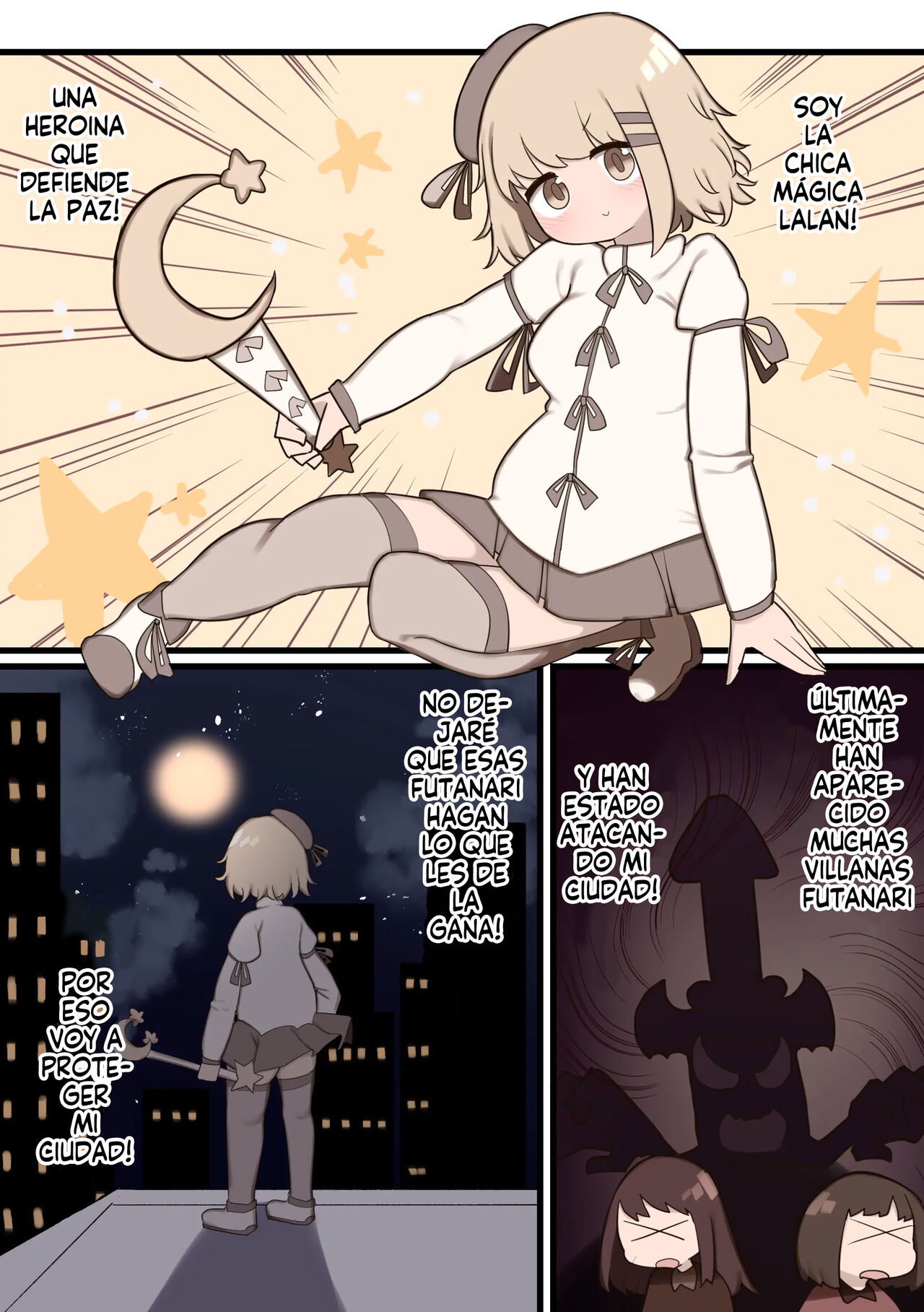 [Izumo Gasshuukoku (Momomo Gasshuukoku)] Futanari Mahou Shoujo ❤Teki ni Chinchin Haya sareta node❤❤Sex shite mo Ii yo ne?❤ [Spanish] [Descensored] [Harenchi no Fansub] изображение № 3