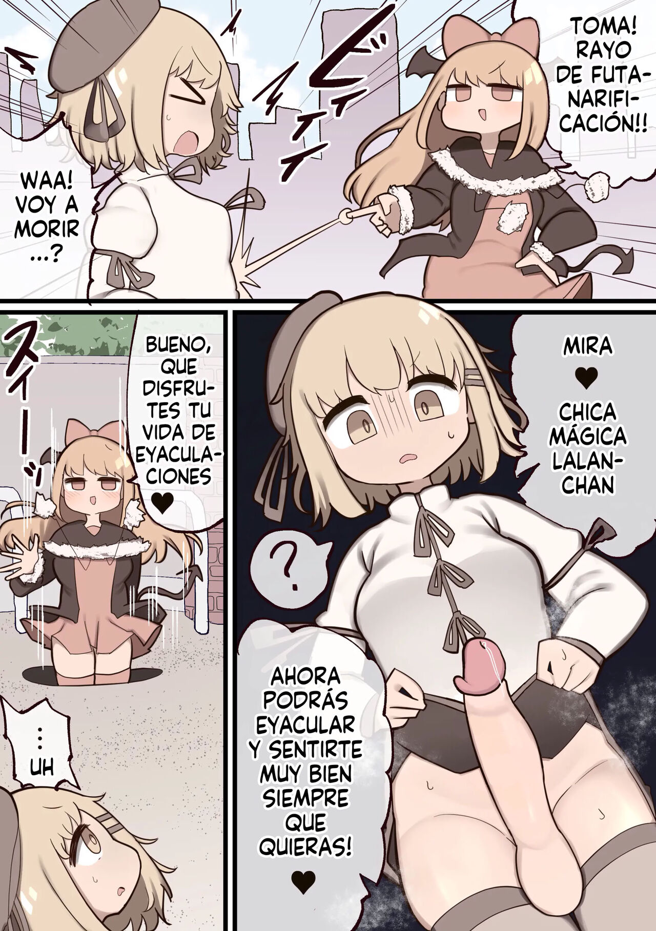 [Izumo Gasshuukoku (Momomo Gasshuukoku)] Futanari Mahou Shoujo ❤Teki ni Chinchin Haya sareta node❤❤Sex shite mo Ii yo ne?❤ [Spanish] [Descensored] [Harenchi no Fansub] изображение № 4