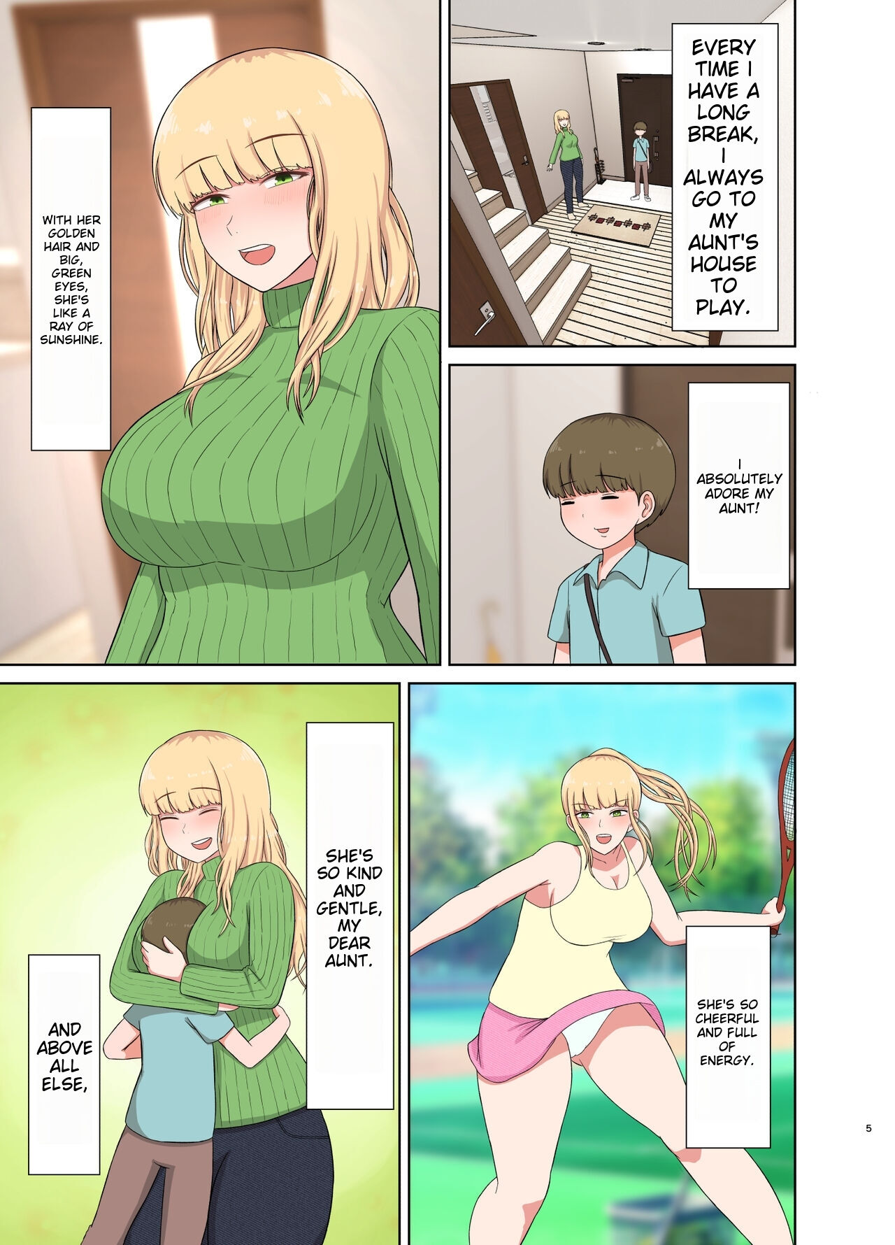 [Saitou Renji] Kinpatsu Oba-san no Suiminkan | Blonde Aunt's Sleep Rape [English] 画像番号 4