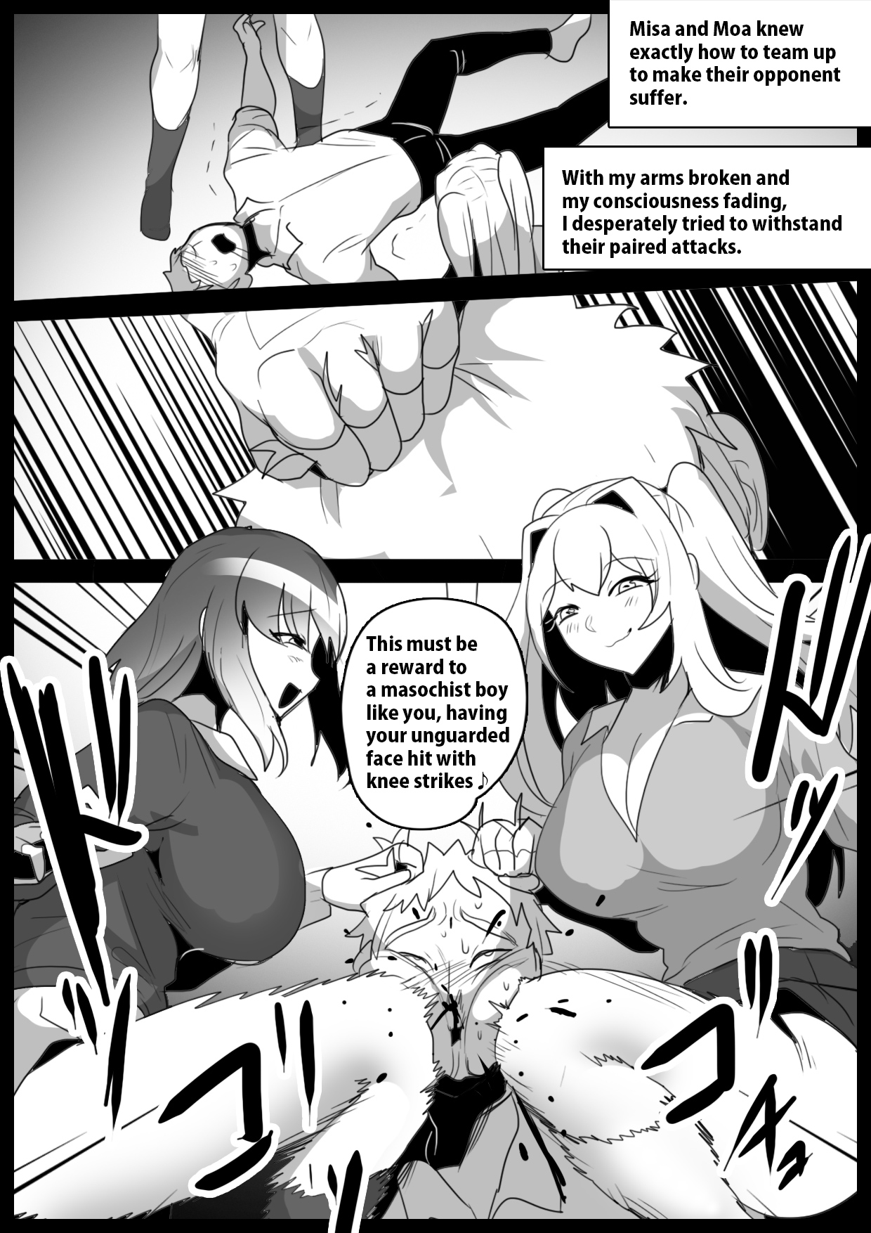 [The Nation of Head Scissors (kubi4, Toppogi)] Onaji Class no  Onna Tomodachi ni Maso Bare shite, Sandbag Dorei ni  Otosareta Hanashi. | Turned into a punching bag slave by two girls in my class who found out I was a masochist [English] numero di immagine  26